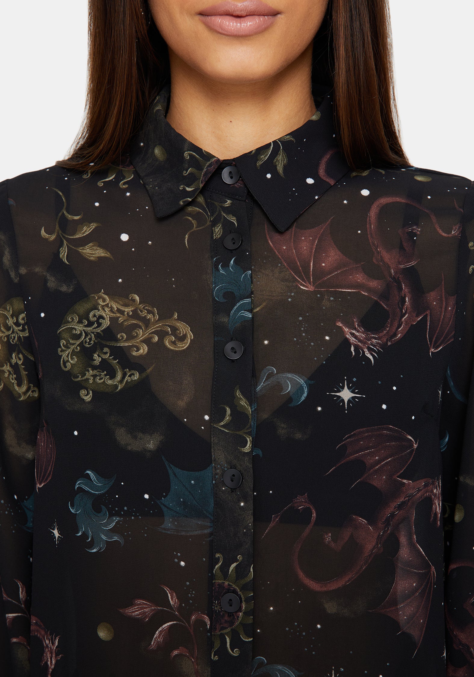 Phoenix Dragon Chiffon Bluse - Image 2