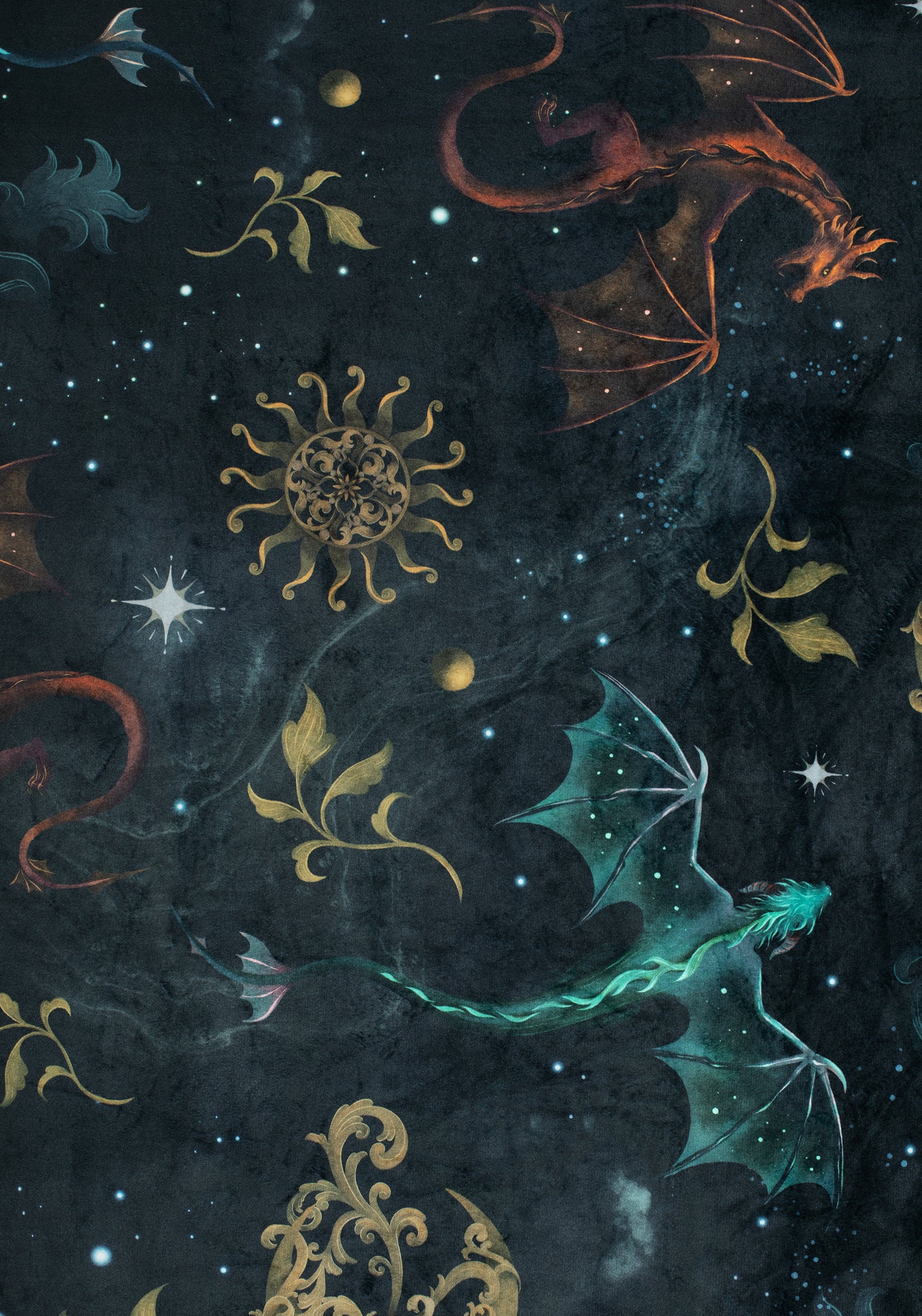 Phönix Drache Samt Decke - Image 3