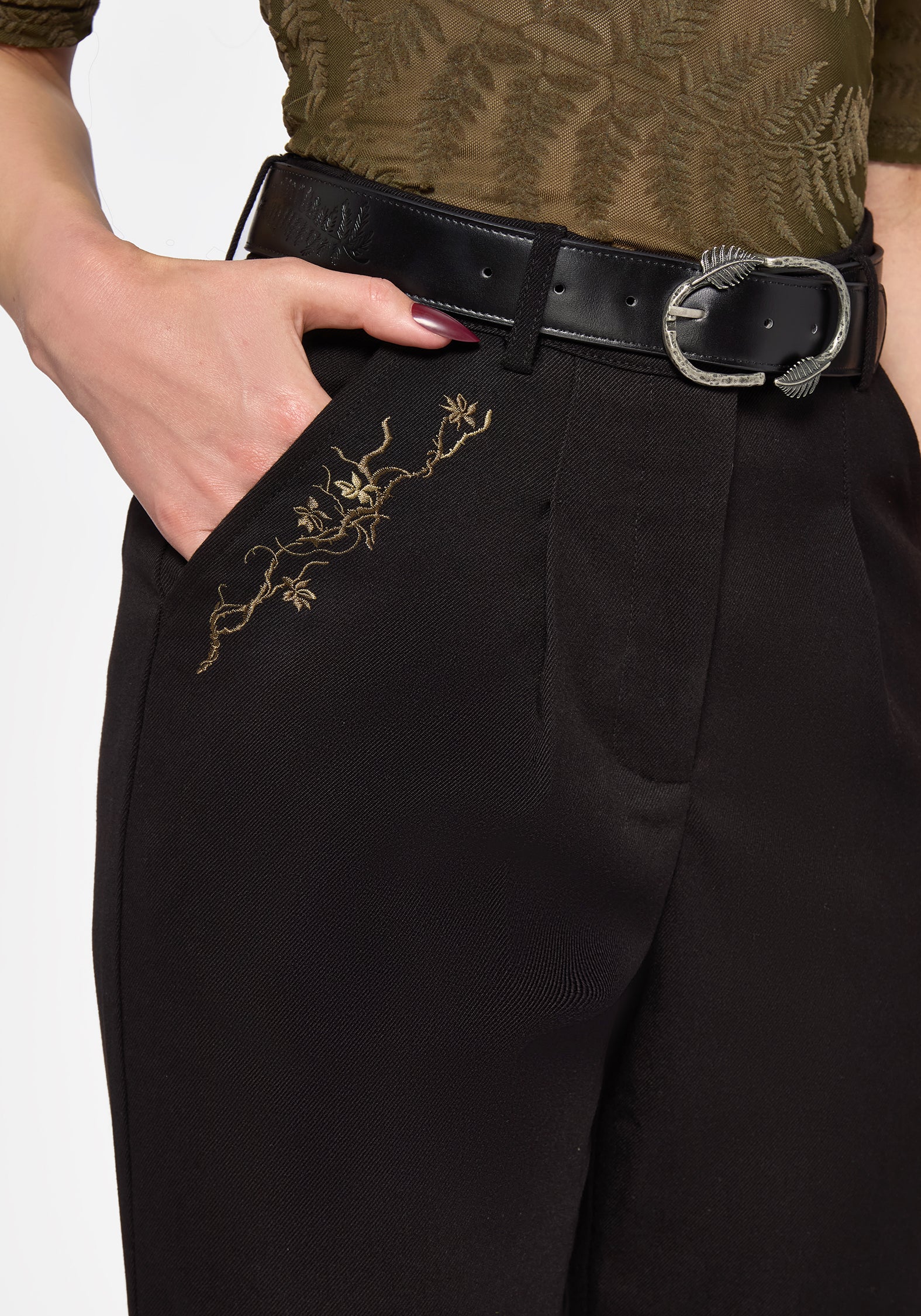 Phoenix Embroidered Tapered Trouser - Image 5