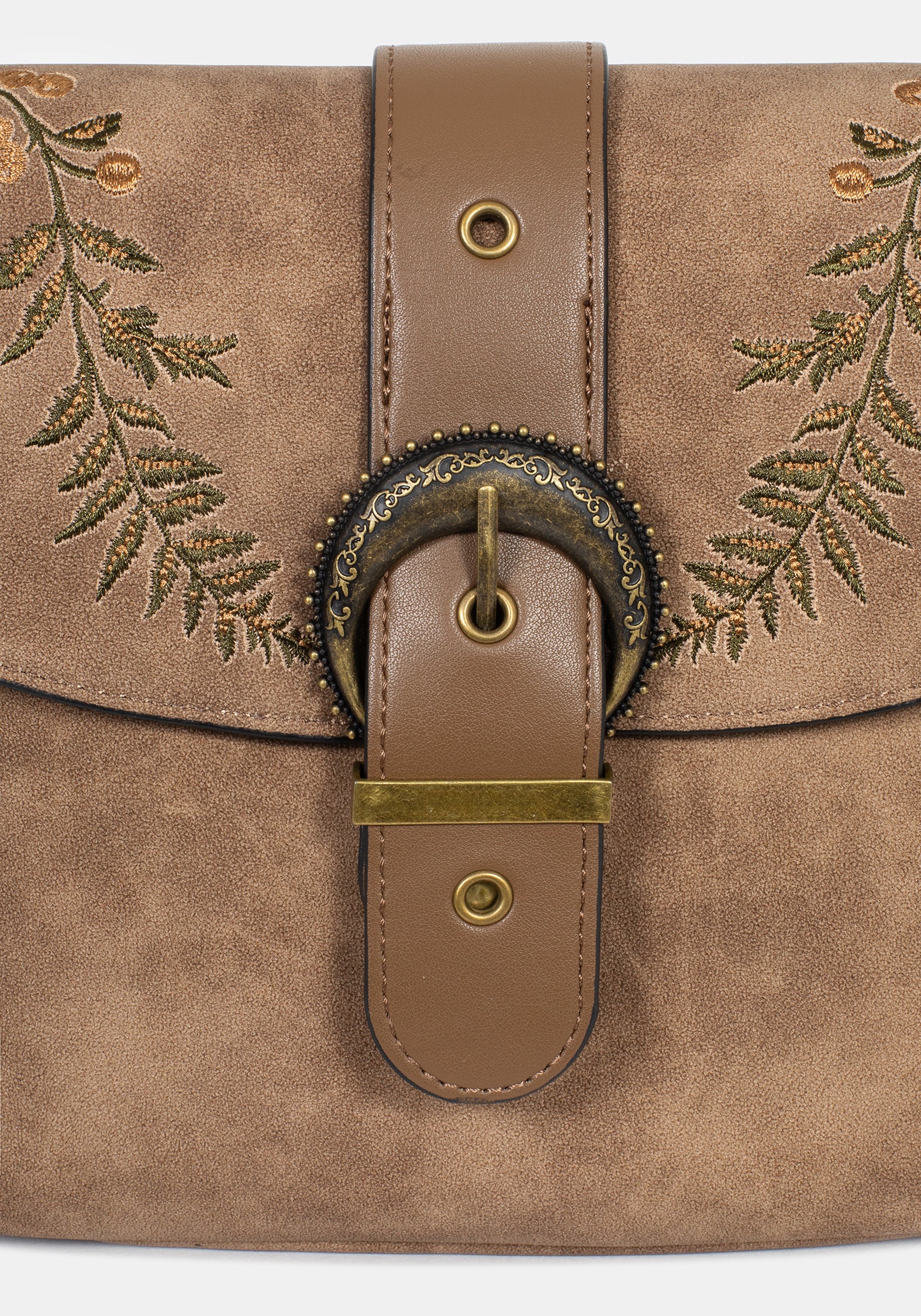 Physis Kunst- Suede Farn Bestickt Schulter Tasche - Image 3