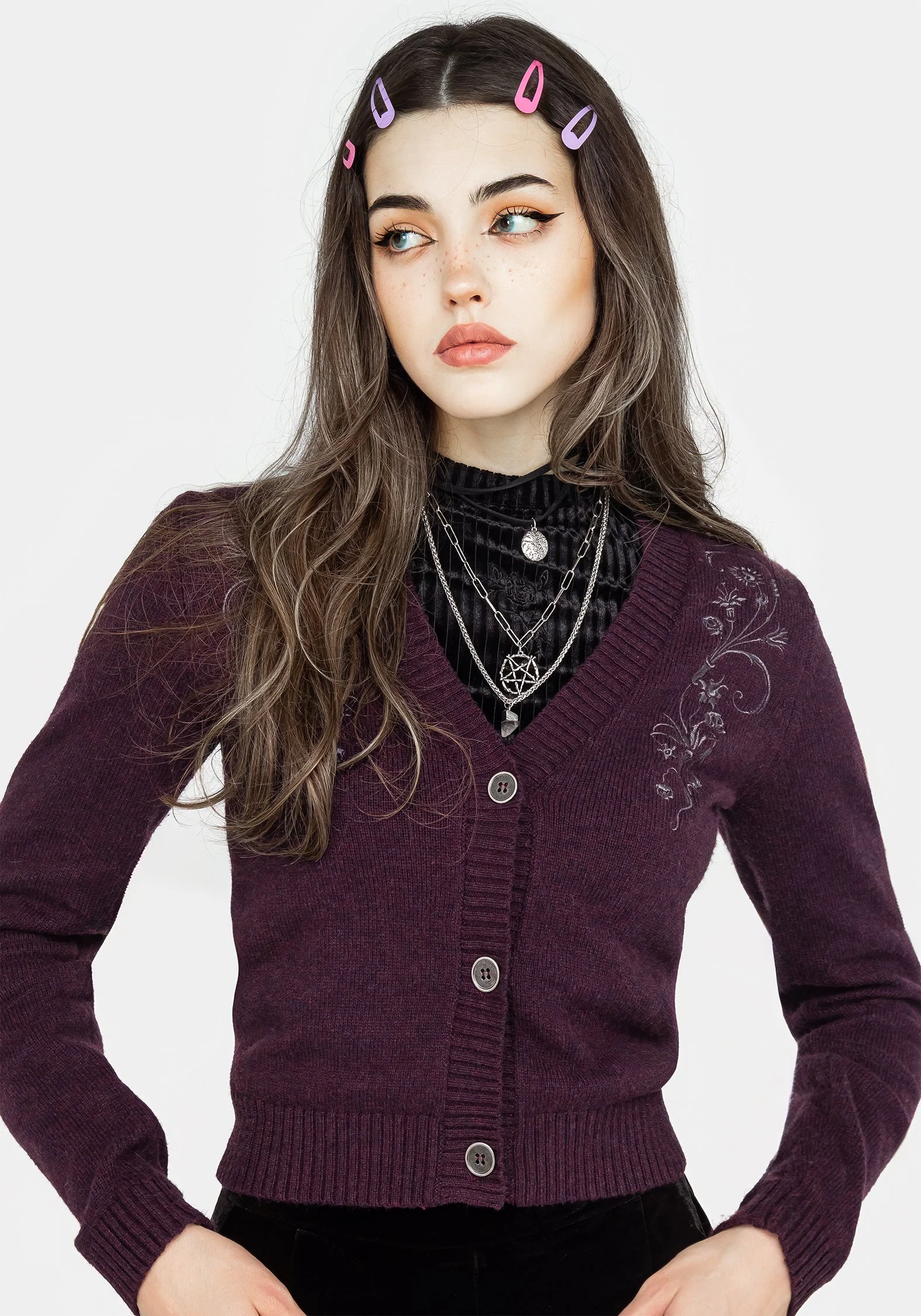 Poe Bestickt Cardigan - Image 4