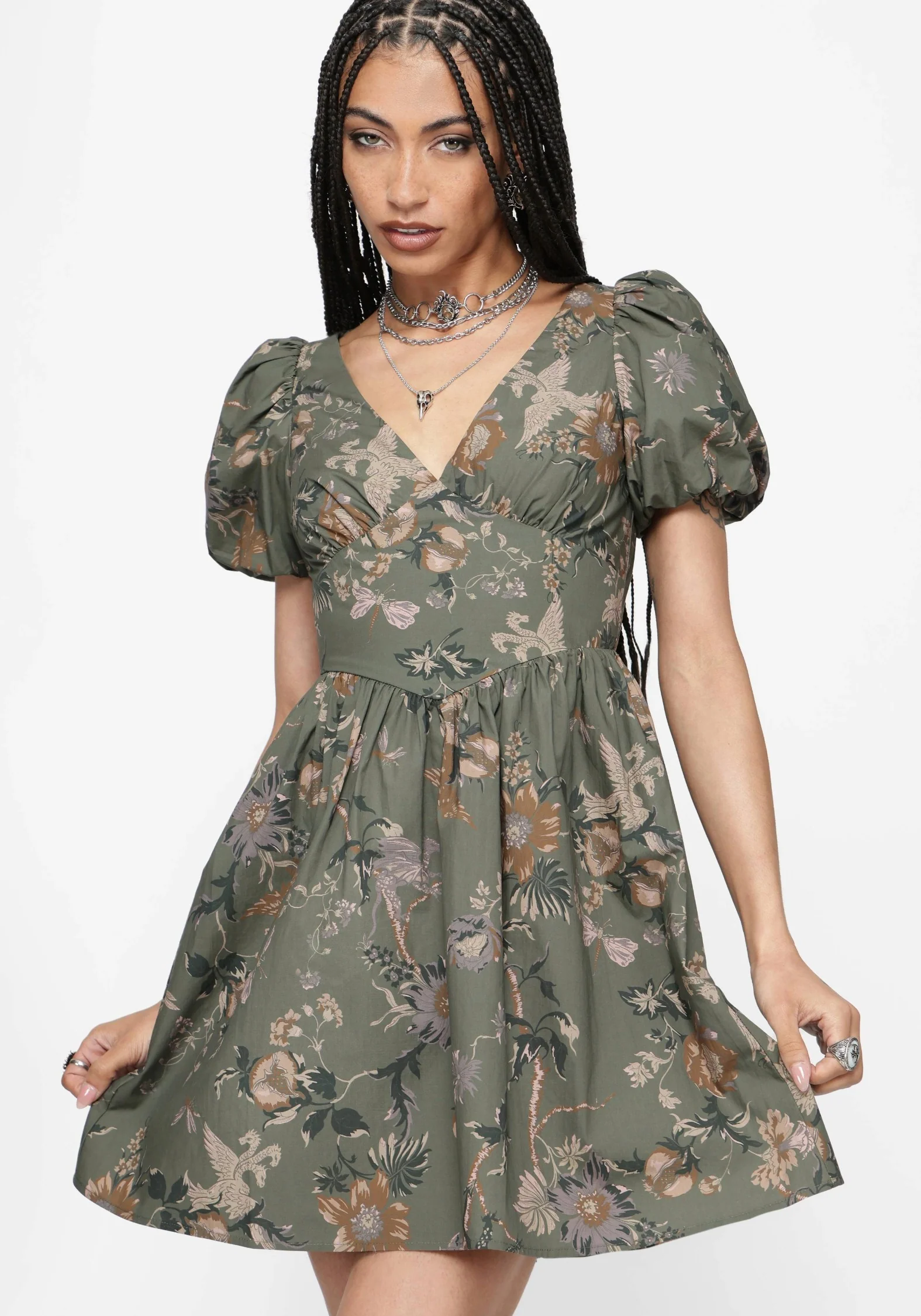Poison Eden Cotton Mini Dress - Image 6