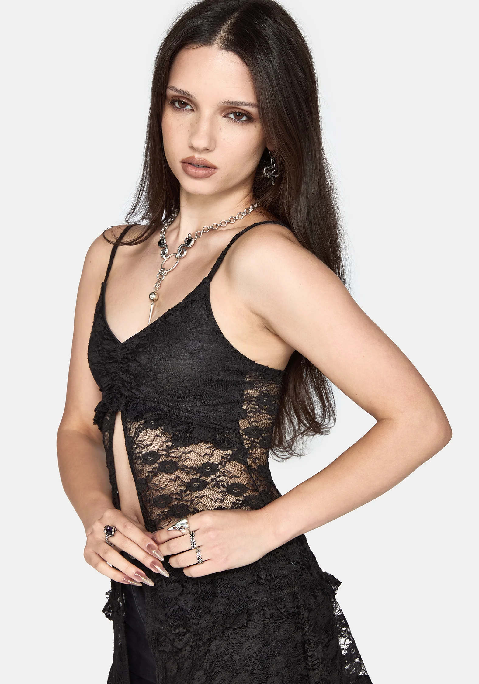 Rae Lace Longline Cami Top - Image 7