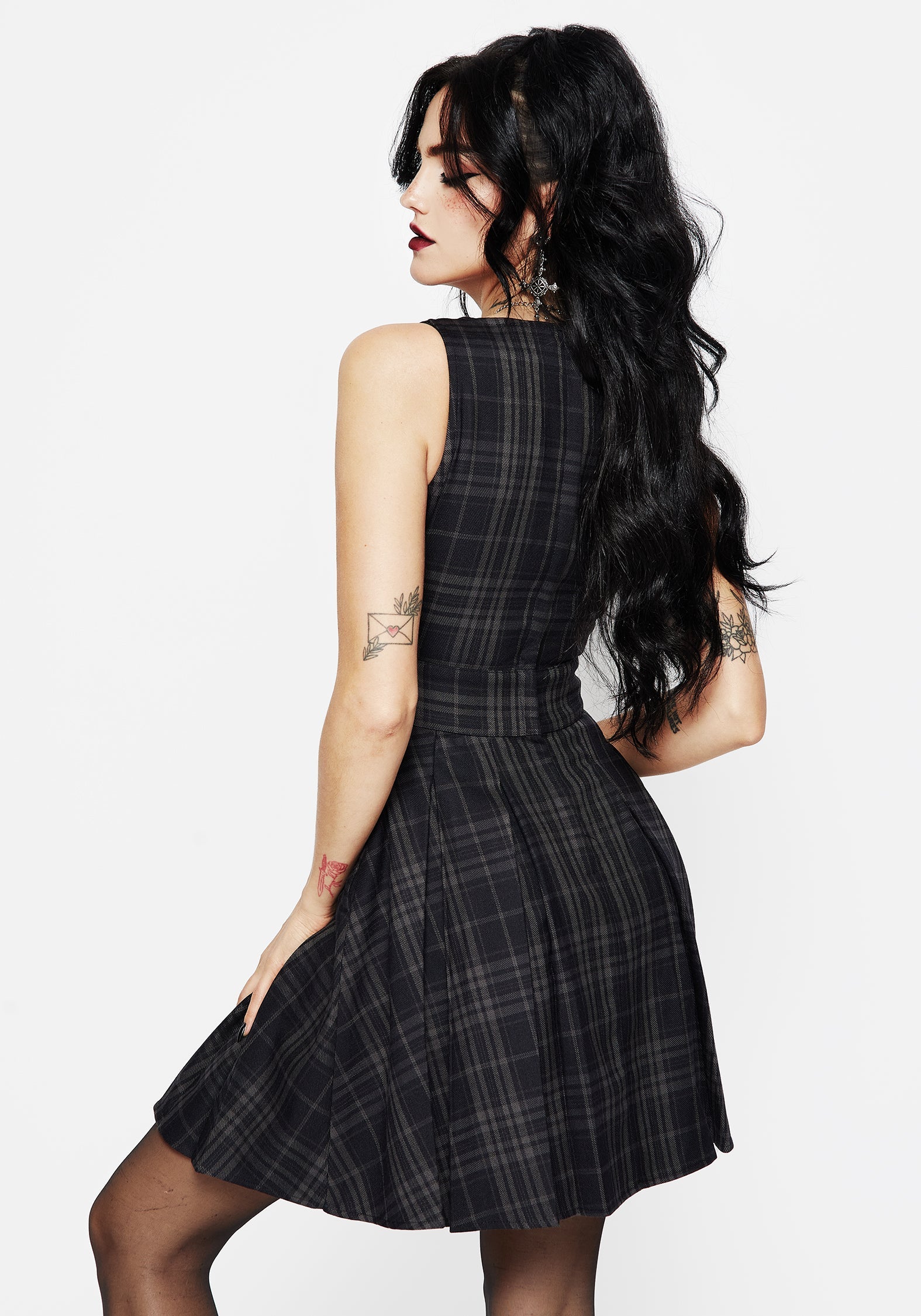 Reckless Prüfen Mini Schürzenkleid Kleid - Image 3