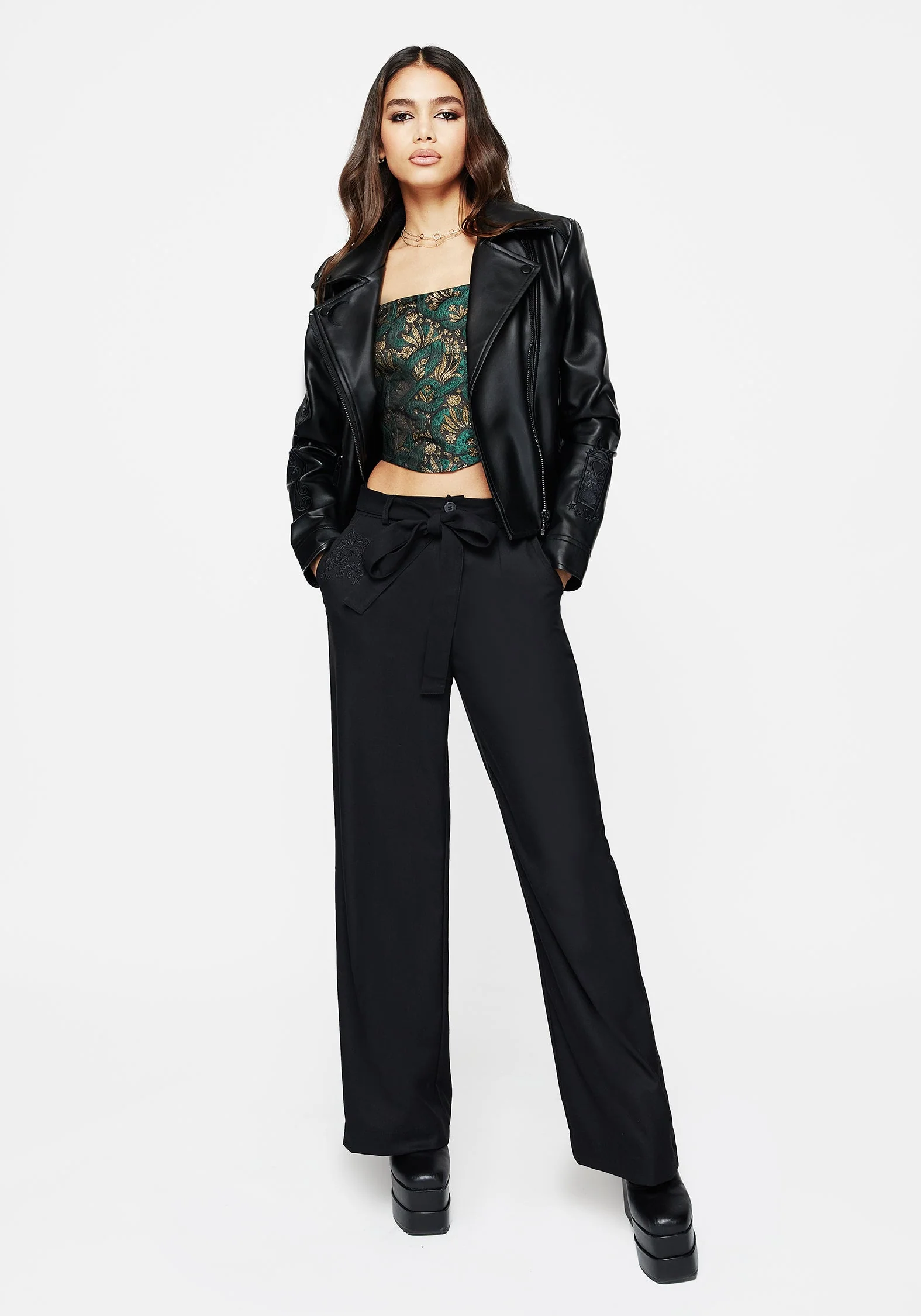 Rena Schlange Jacquard Korsett Top - Image 6