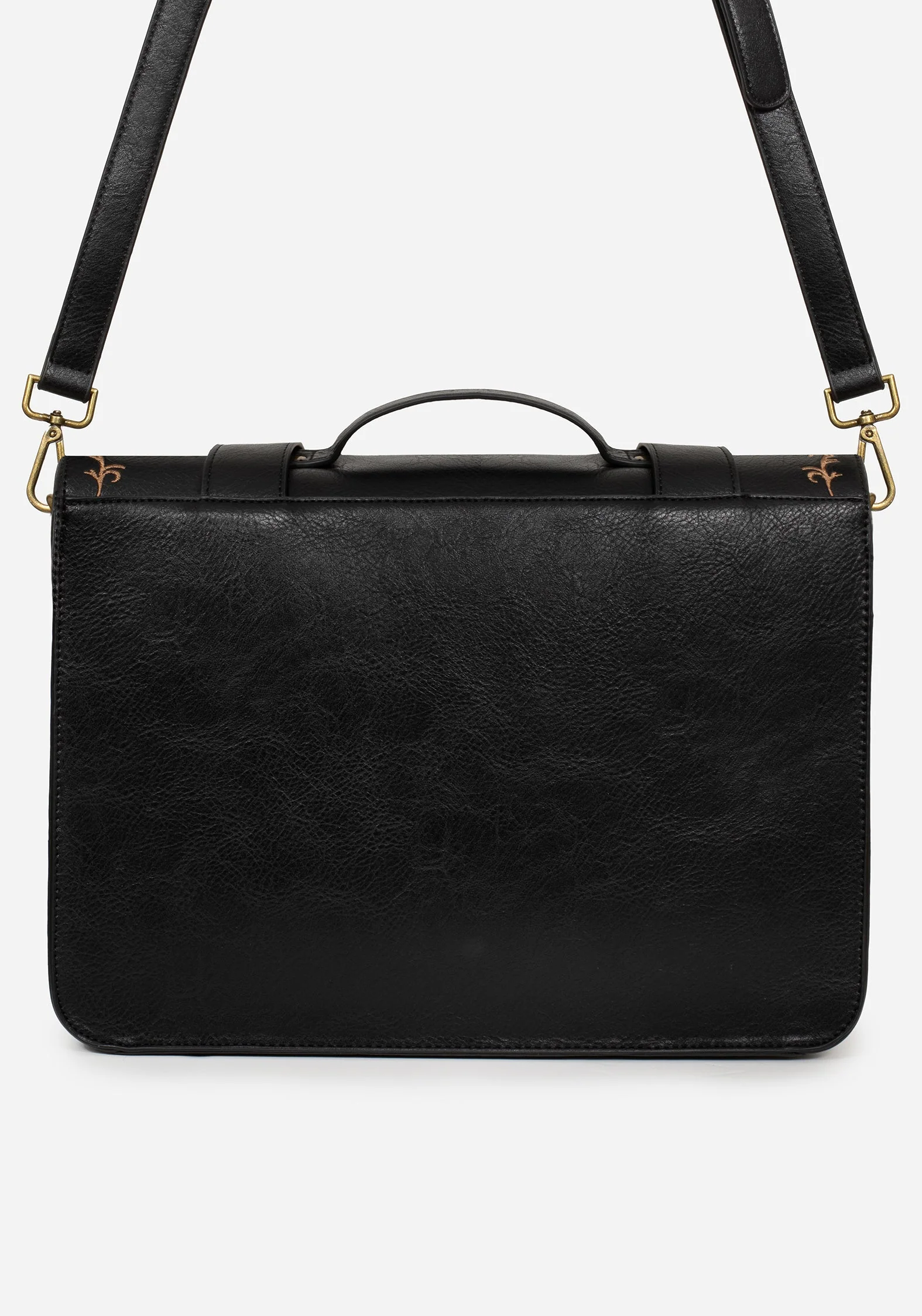 Rosamoth Schnalle Vine Bestickt Schulranzen Tasche  Schwarz - Image 4