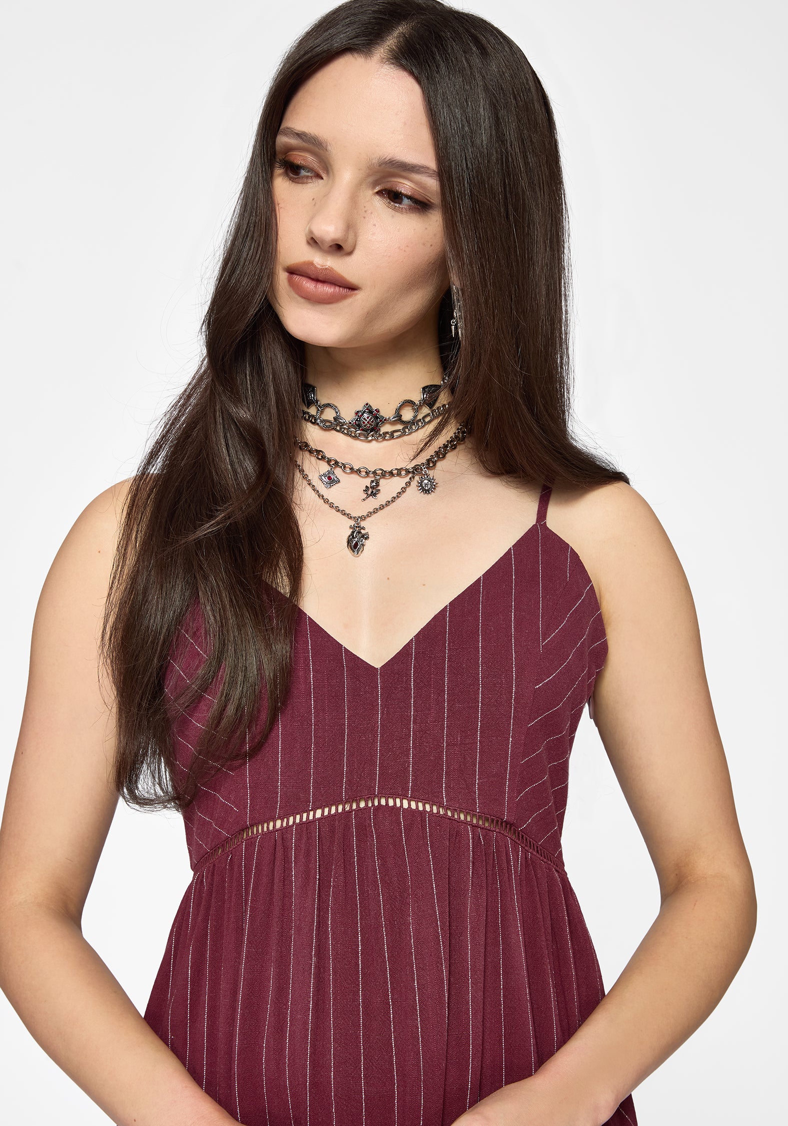 Rue Stripe Voile Cami Midaxi Dress - Image 2