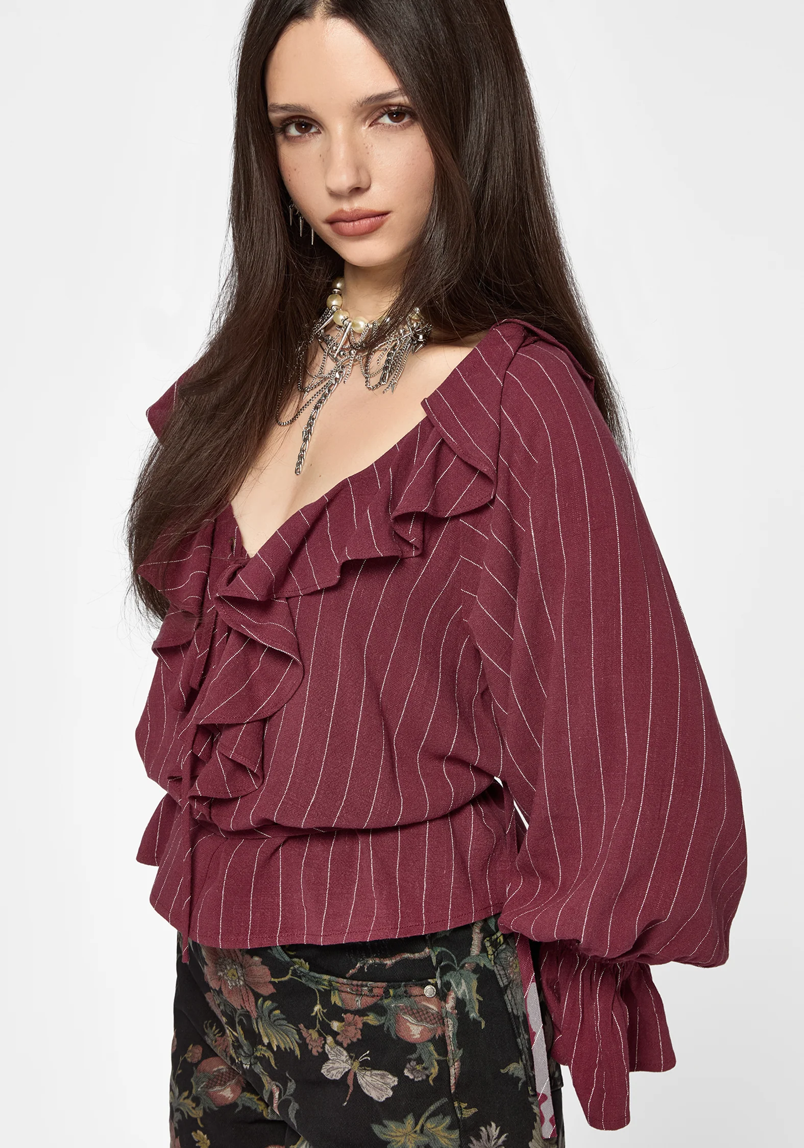 Rue Stripe Voile Pirate Blouse - Image 5
