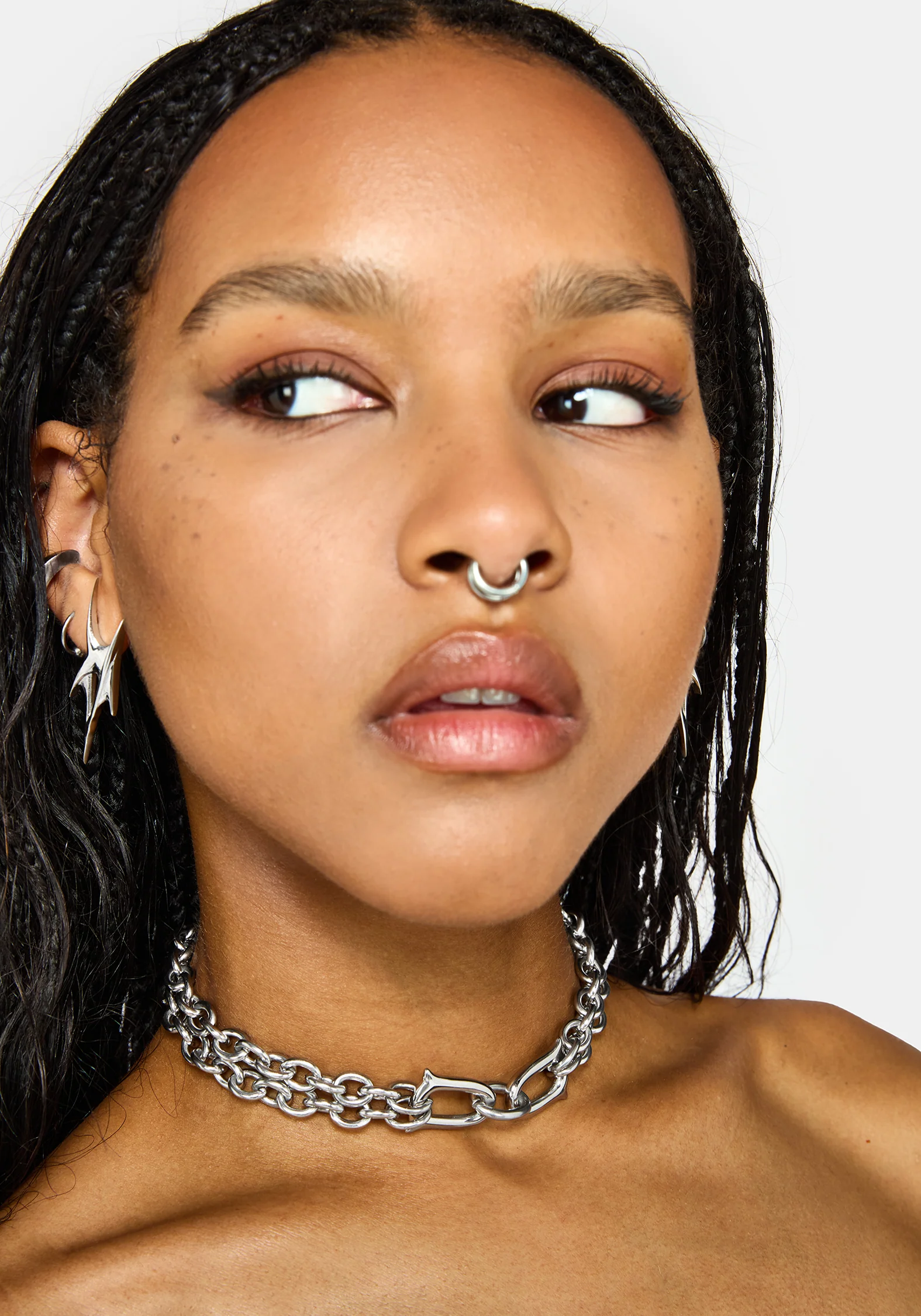 Ruzar Stainless Steel Chunky Chain Choker - Image 3