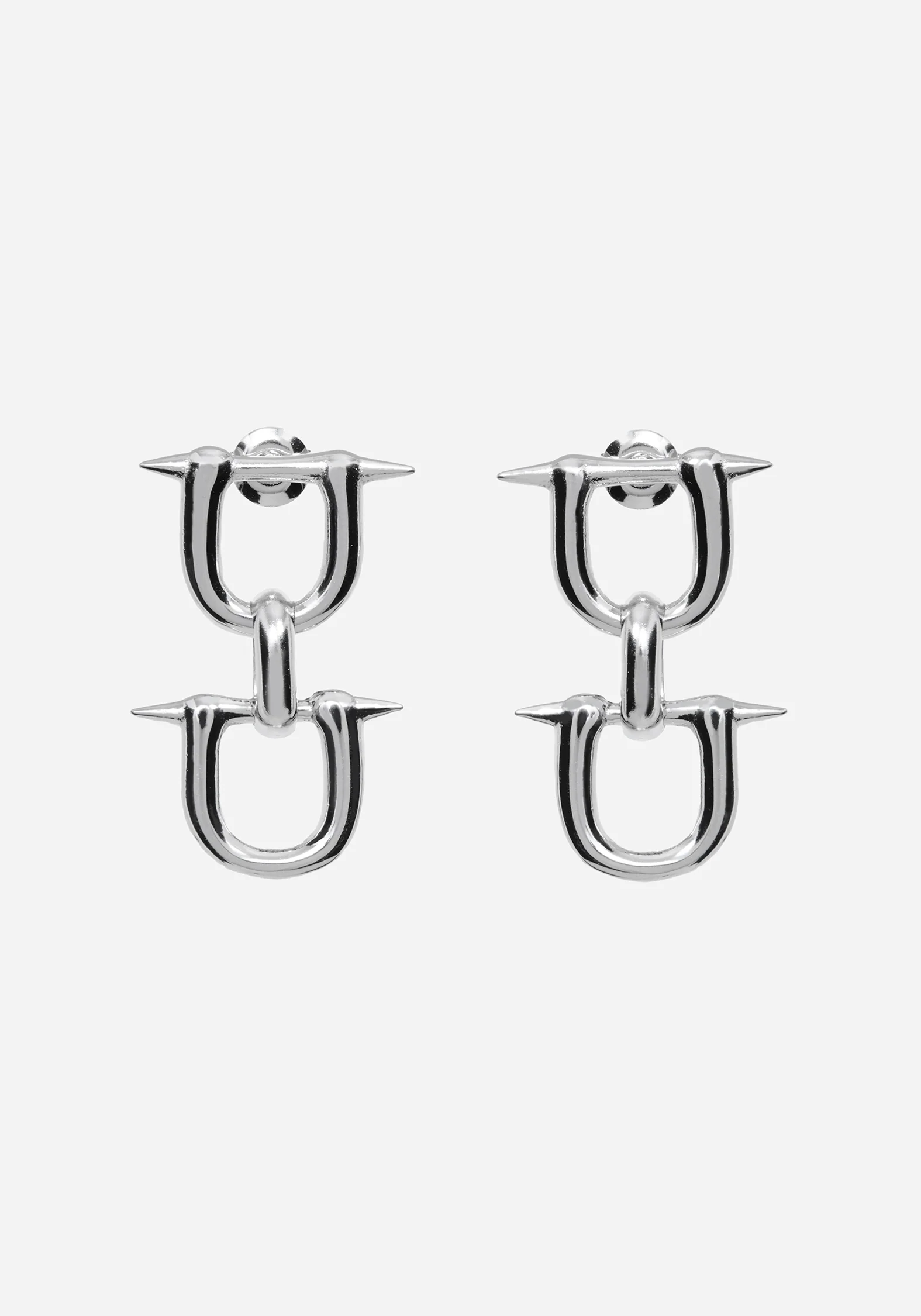 Ruzar Stainless Steel Drop Stud Earrings