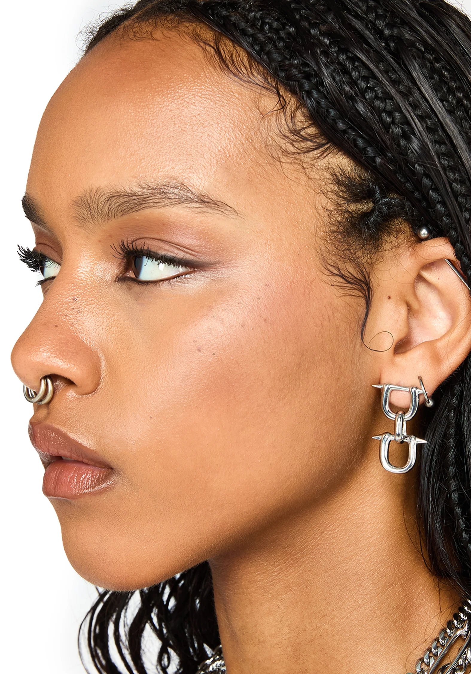 Ruzar Stainless Steel Drop Stud Earrings - Image 5