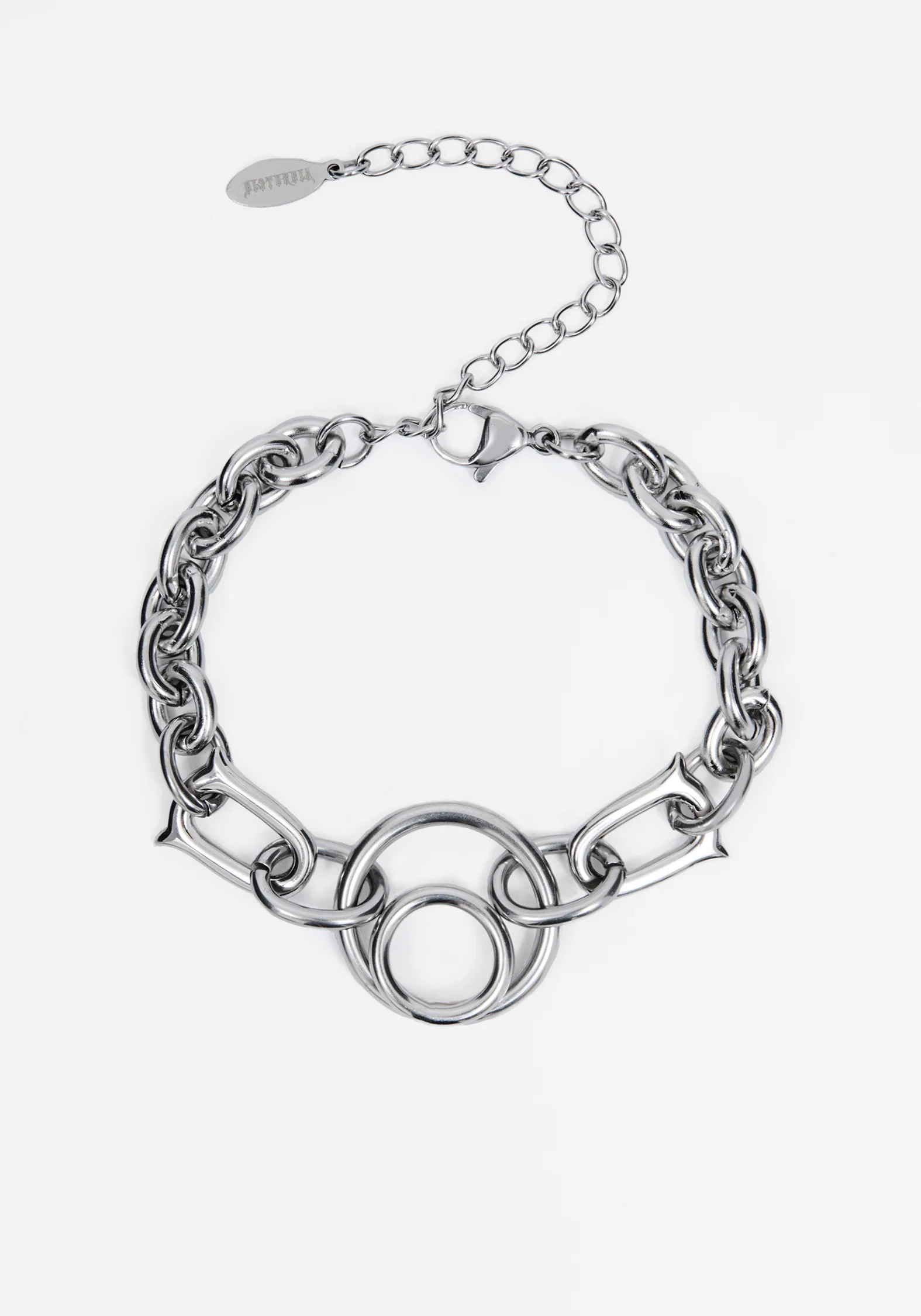 Ruzar Stainless Steel O-Ring Chunky Bracelet - Image 4