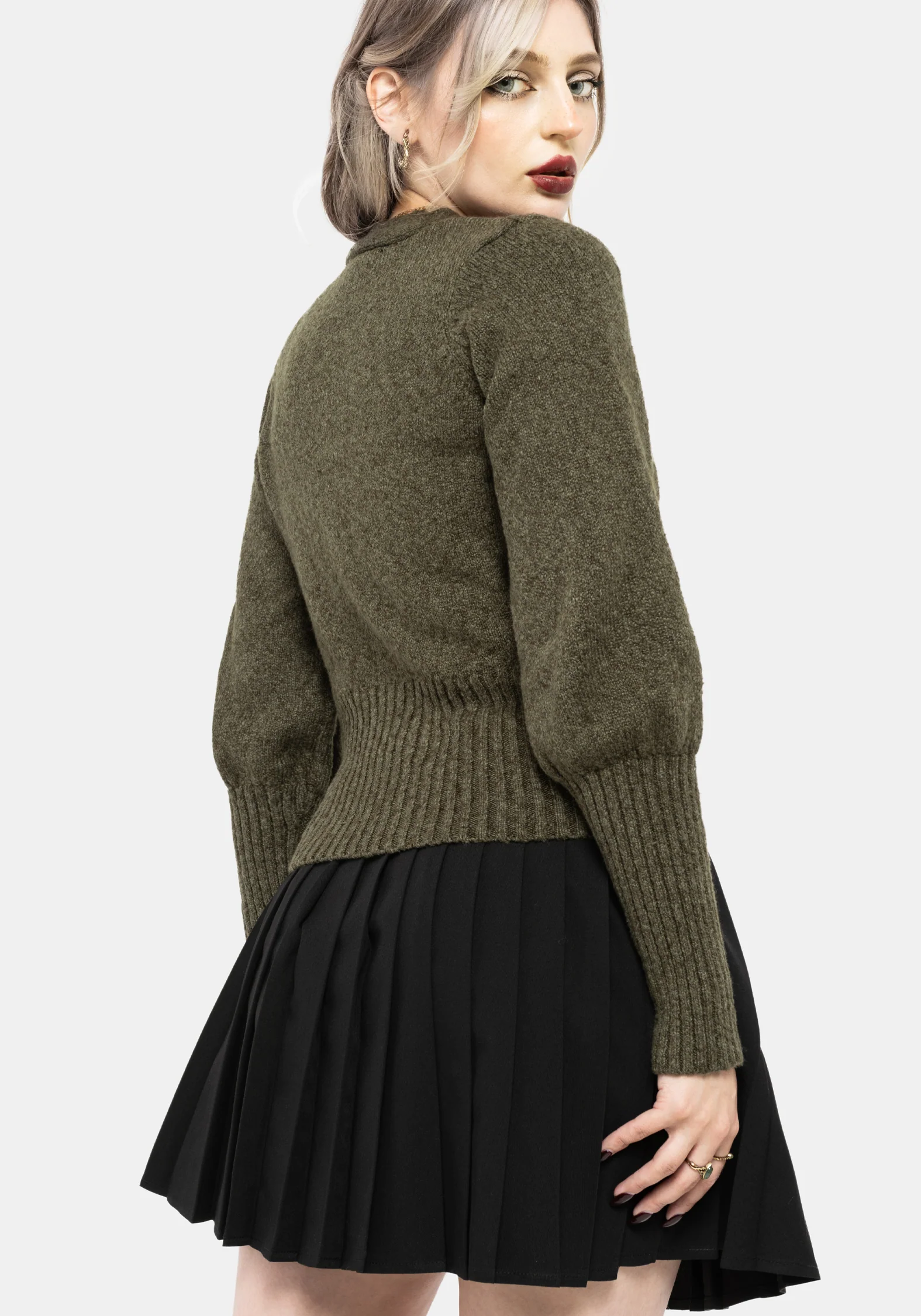 Schlange Schlange Bestickt Gestrickt Cardigan - Image 3