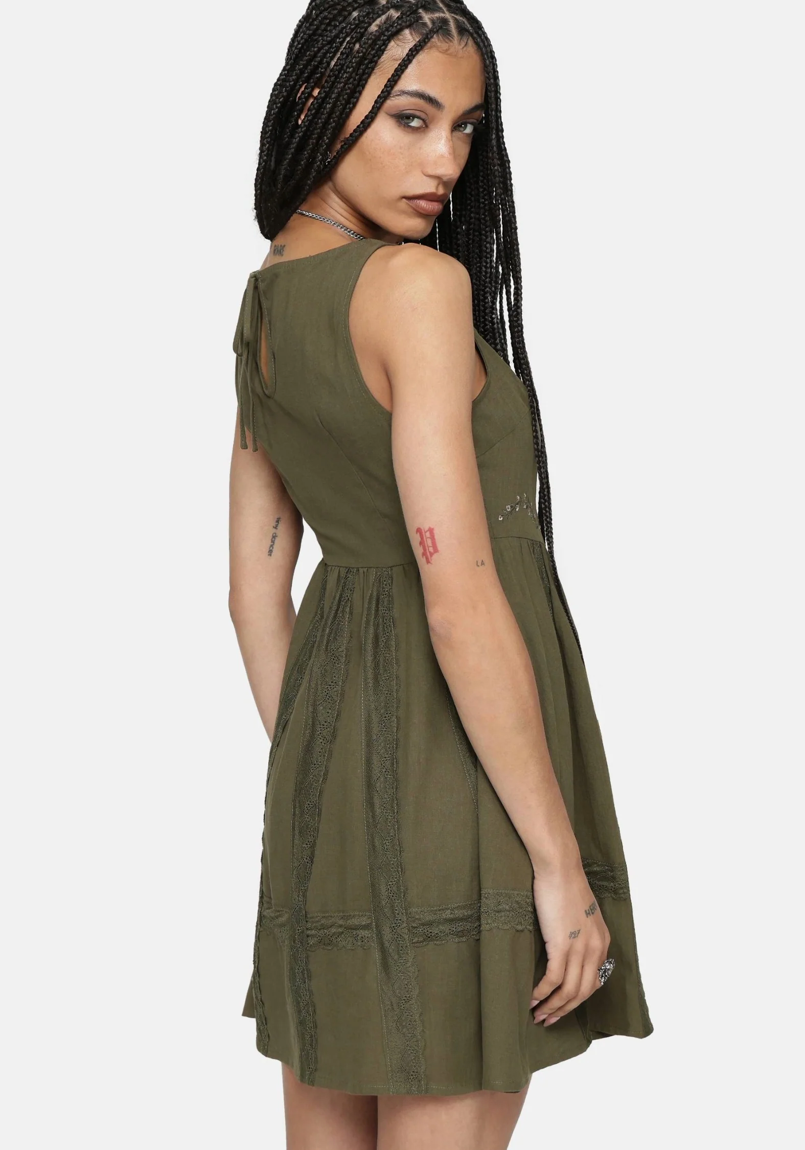 Siora Folklore Embroidered Lace Mini Dress - Image 3