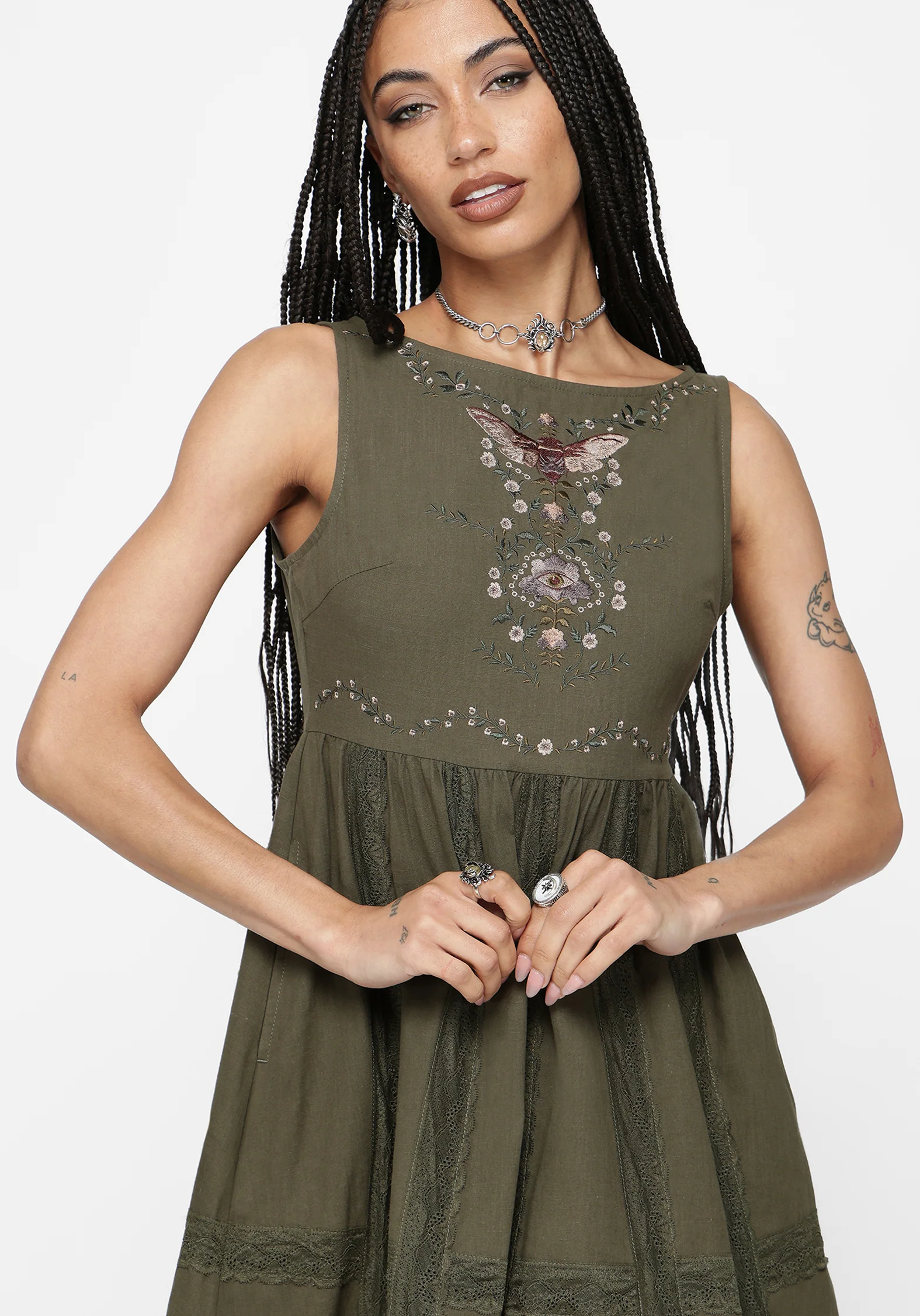 Siora Folklore Embroidered Lace Mini Dress - Image 6