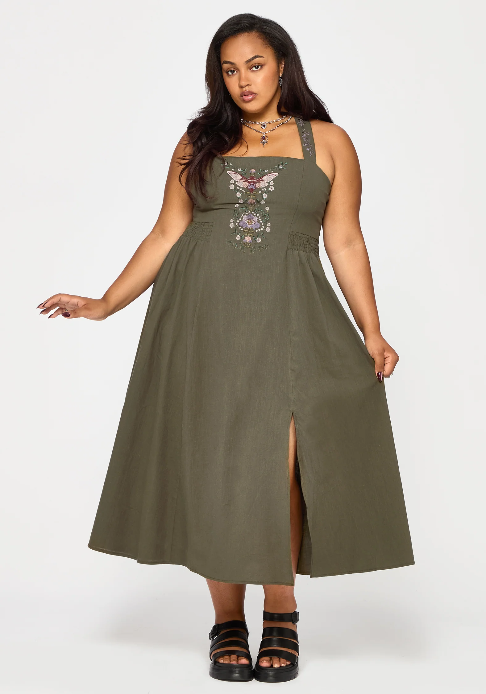 Siora Folklore Embroidered Midi Dress - Image 7