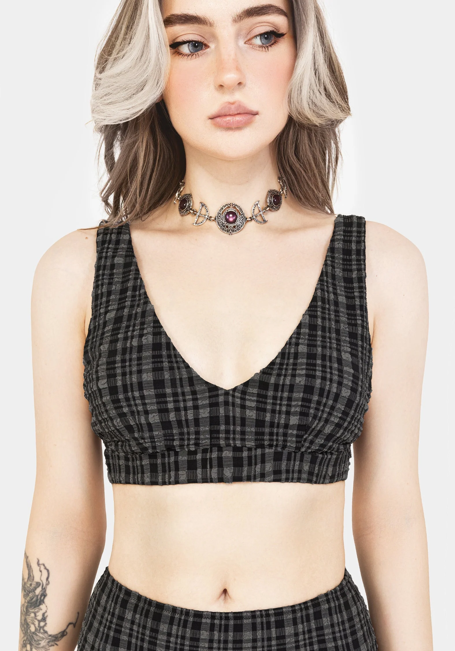 Slate Strukturiert Prüfen Bikini Top - Image 6