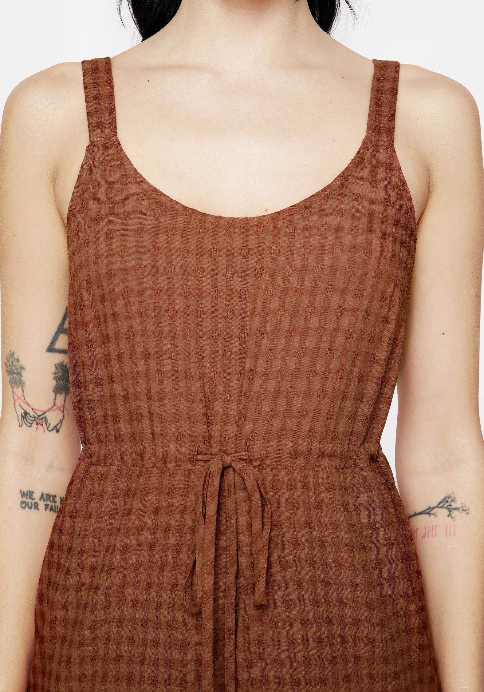 Soleil Cotton-Blend Prüfen Cami Overall - Image 2