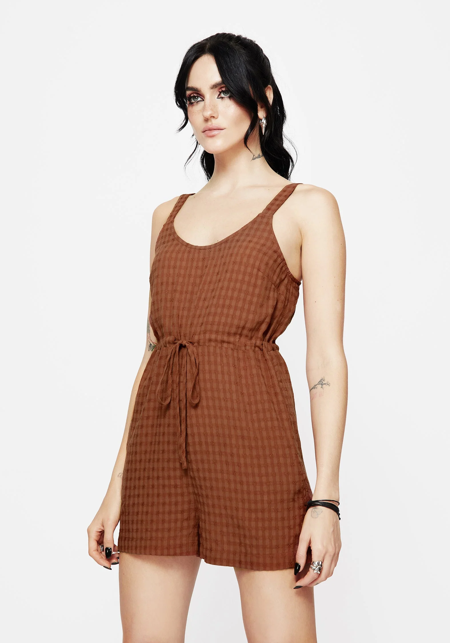 Soleil Cotton-Blend Prüfen Cami Overall - Image 6