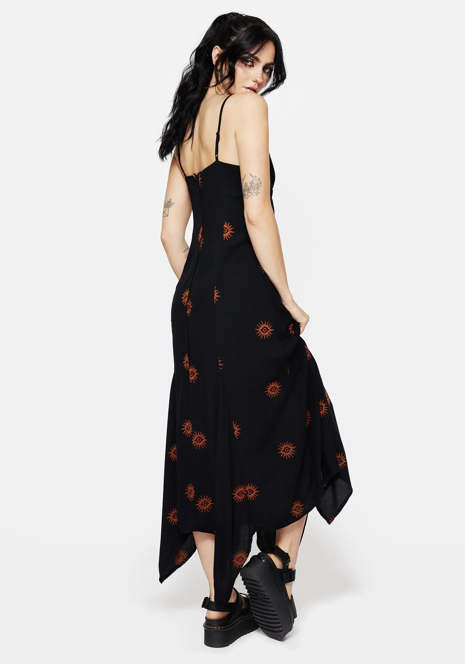 Solstice Bestickt Cami Hanky Saum Midaxi Kleid - Image 3