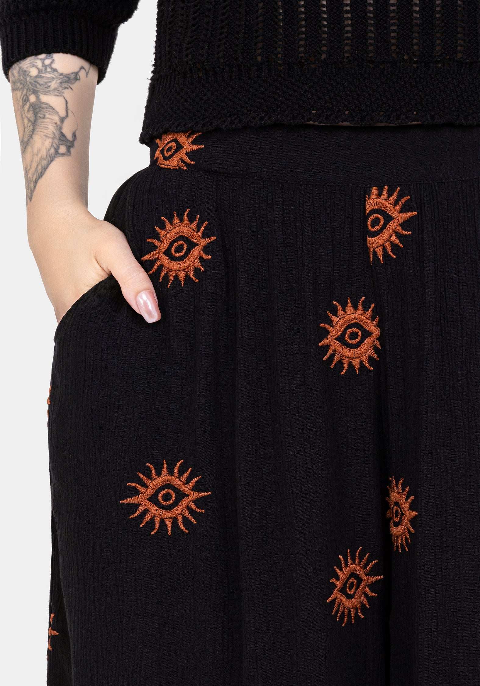 Solstice Bestickt Weit Bein Culotte - Image 2