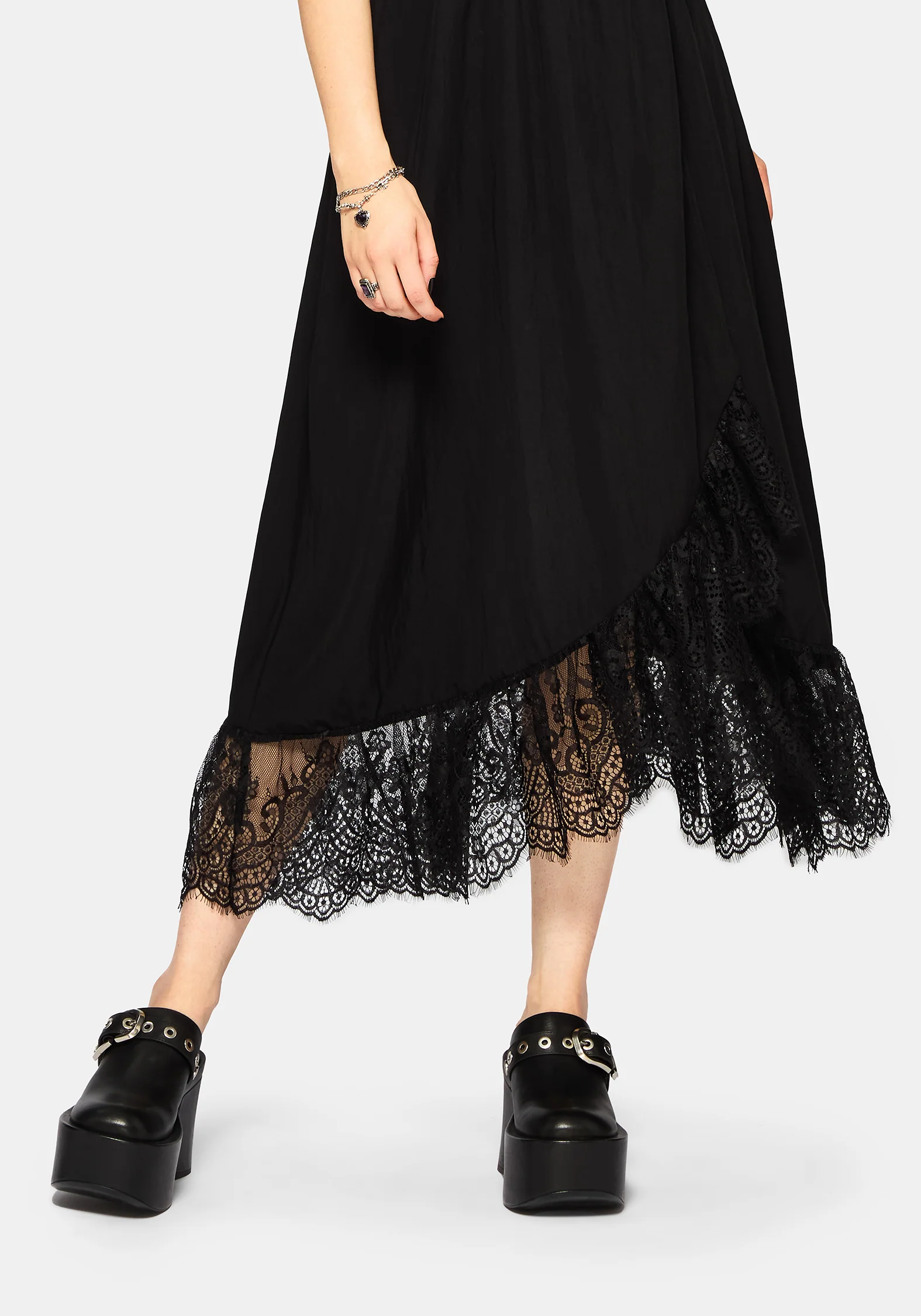 Sorelle Spitze Saum Wickel Midaxi Kleid - Image 2