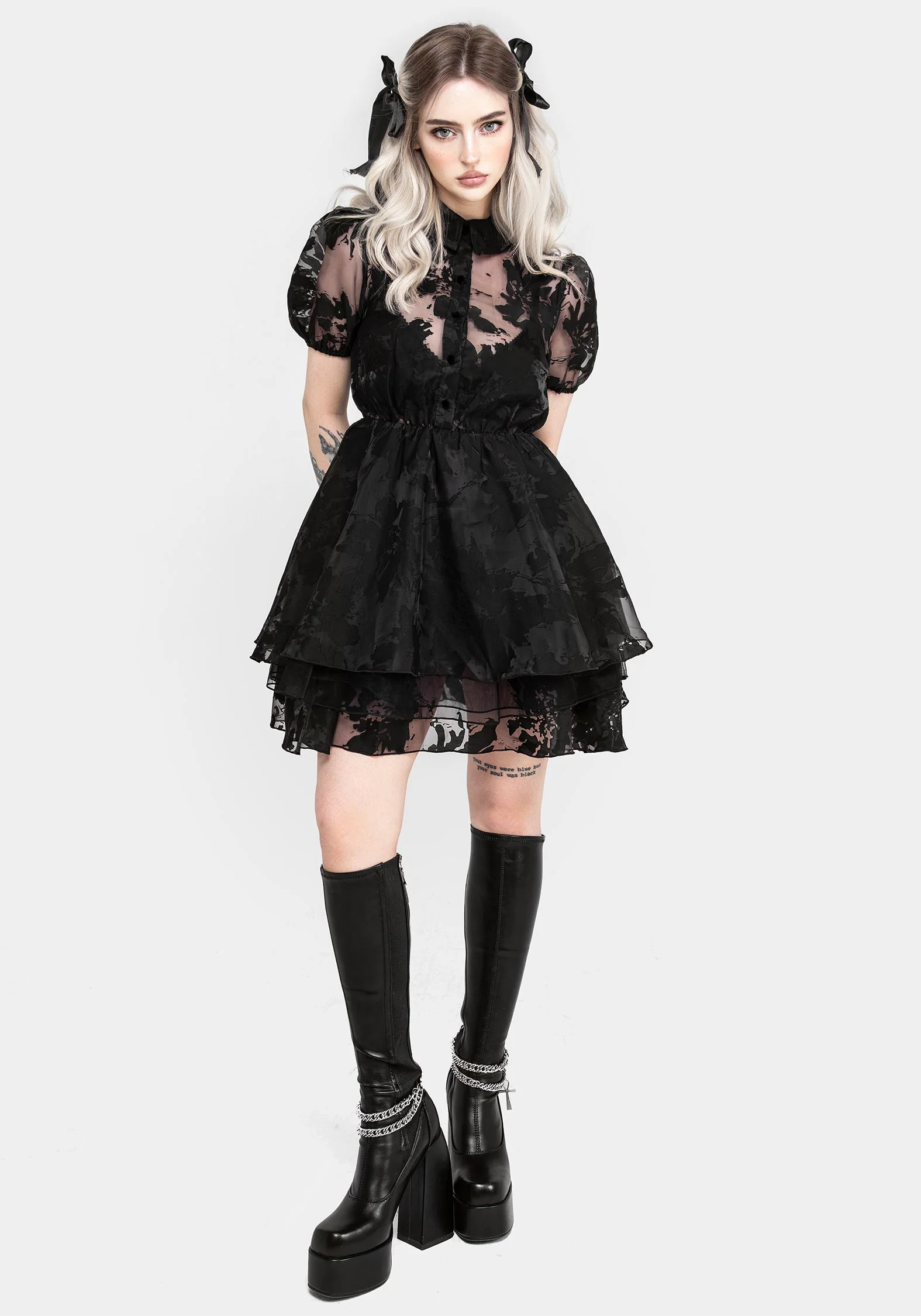 Spectre Gelagert Mini Hemd Kleid - Image 4