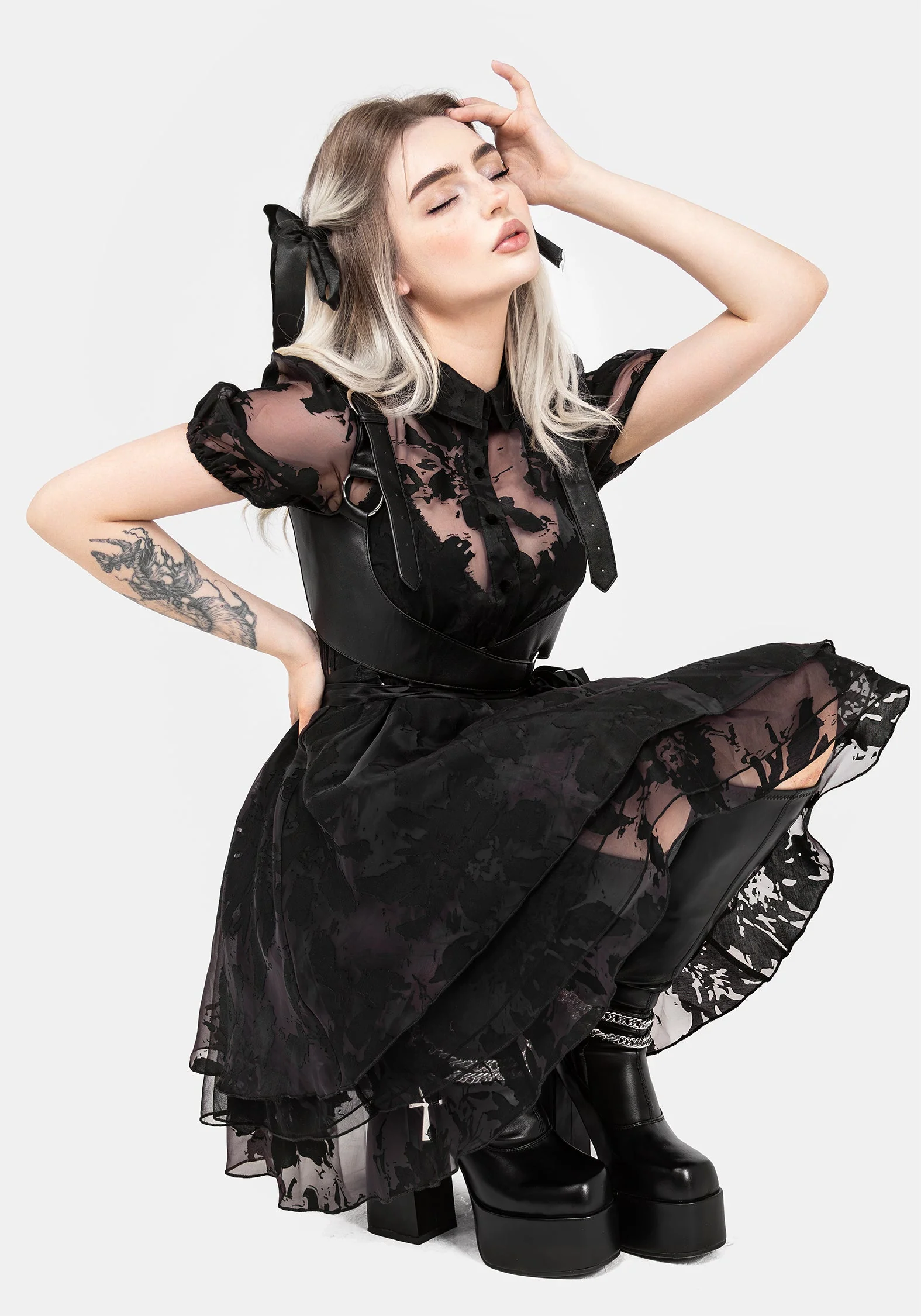Spectre Gelagert Mini Hemd Kleid - Image 5