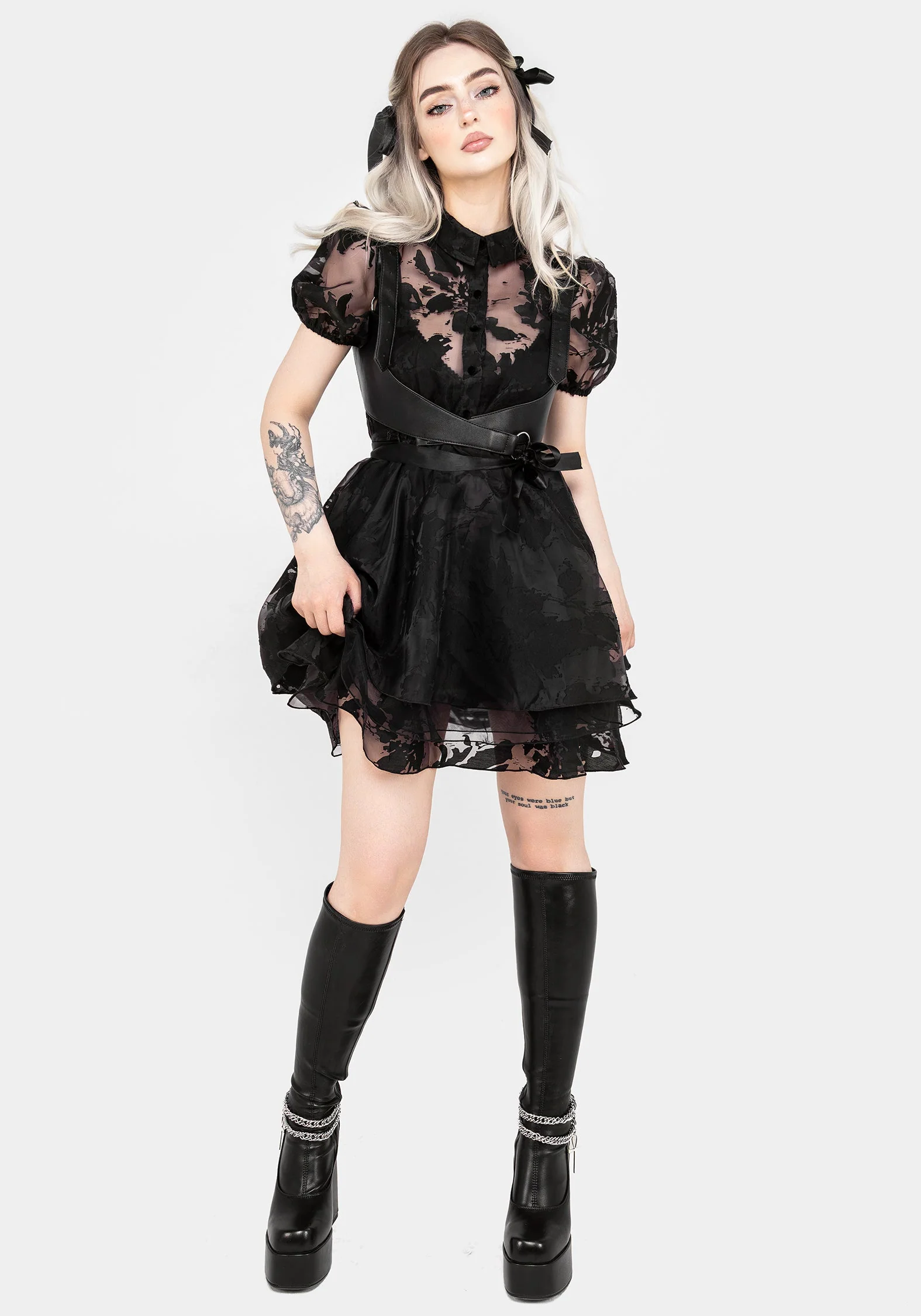 Spectre Gelagert Mini Hemd Kleid - Image 6