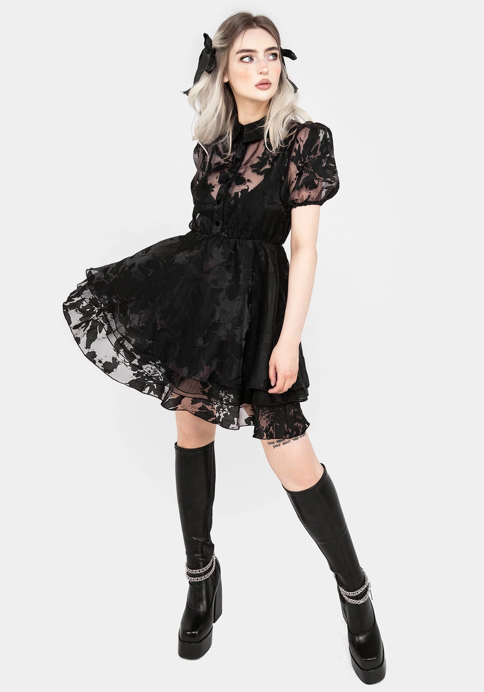 Spectre Gelagert Mini Hemd Kleid - Image 7