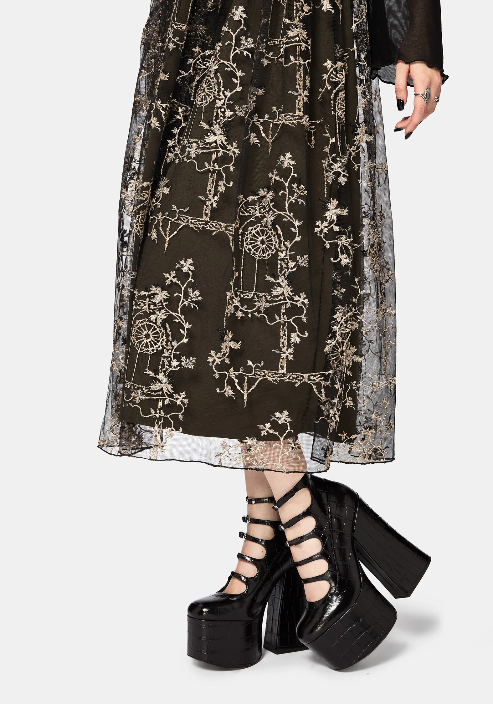 Stellar Vine Embroidery Midaxi Kleid - Image 2