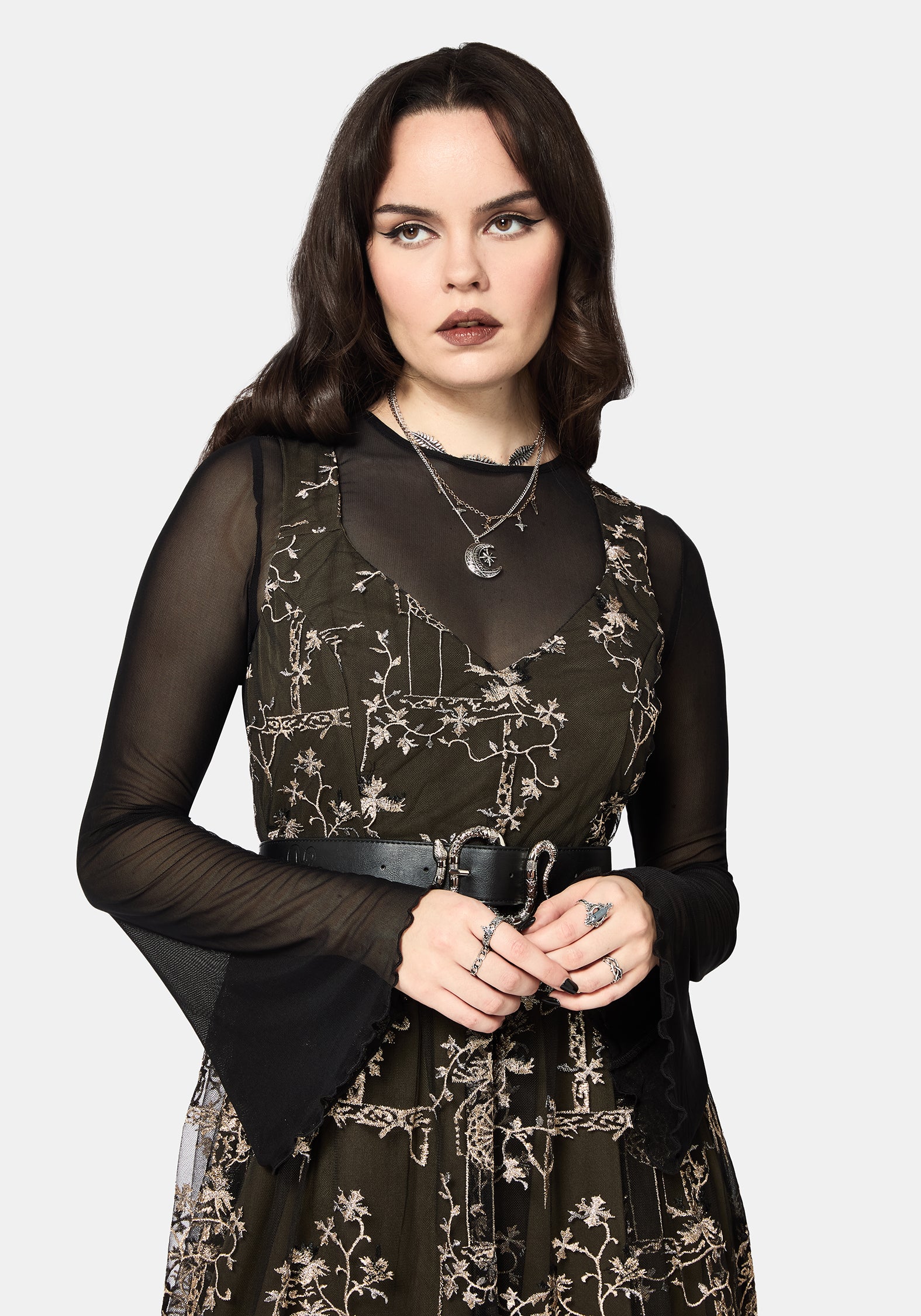Stellar Vine Embroidery Midaxi Kleid - Image 5