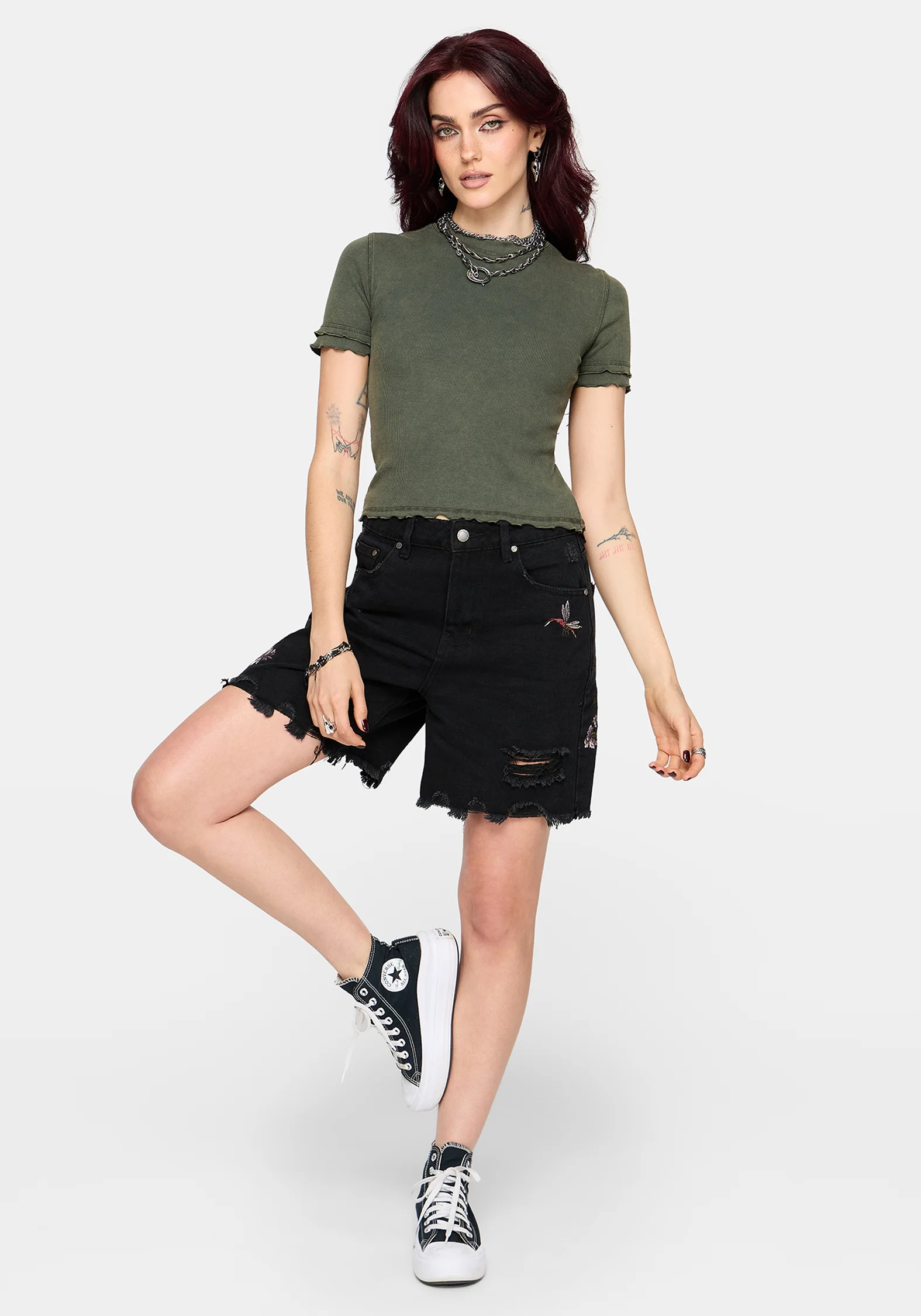 Stori Ribbed Short Sleeve T-Shirt - Image 5