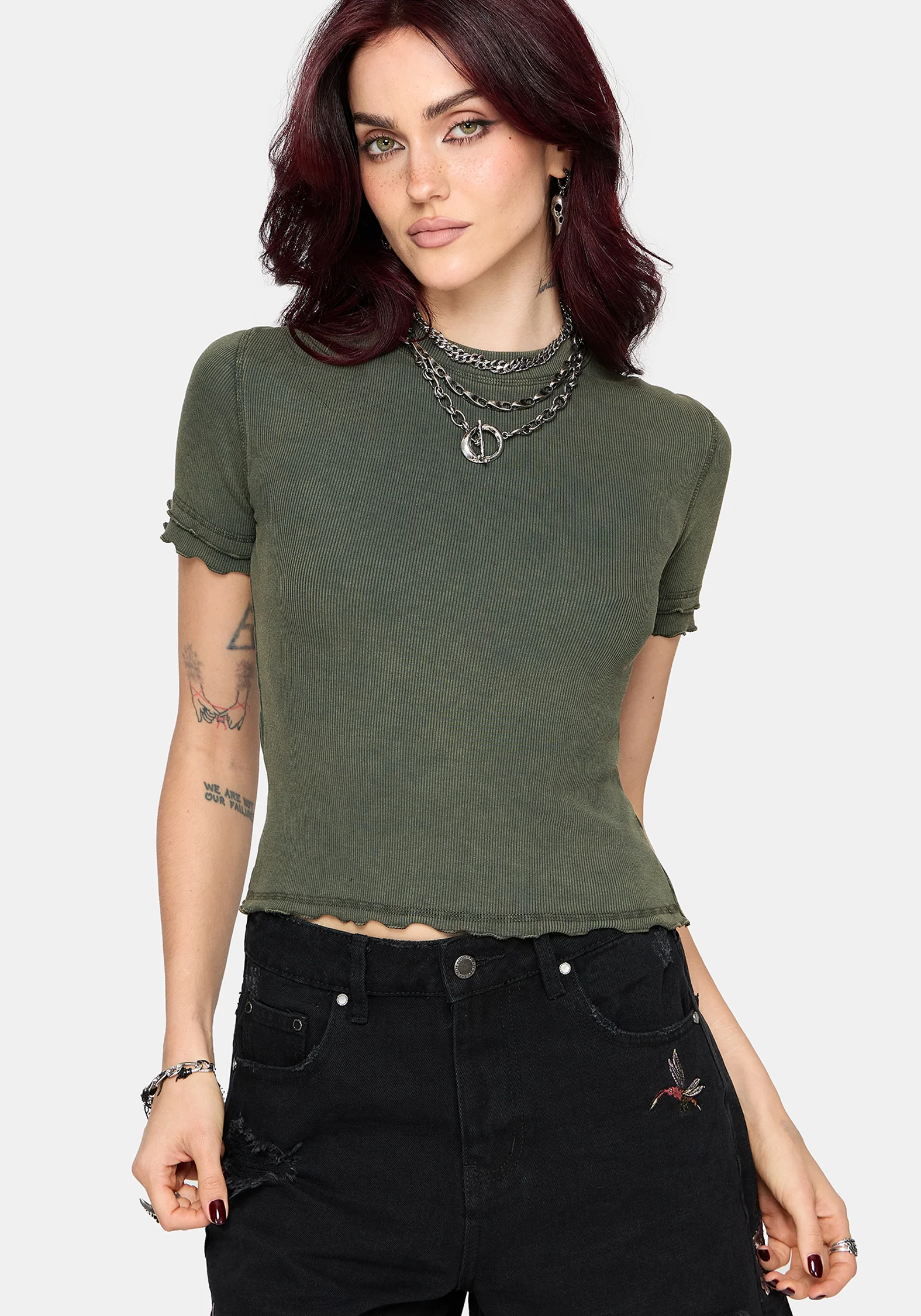 Stori Ribbed Short Sleeve T-Shirt - Image 6
