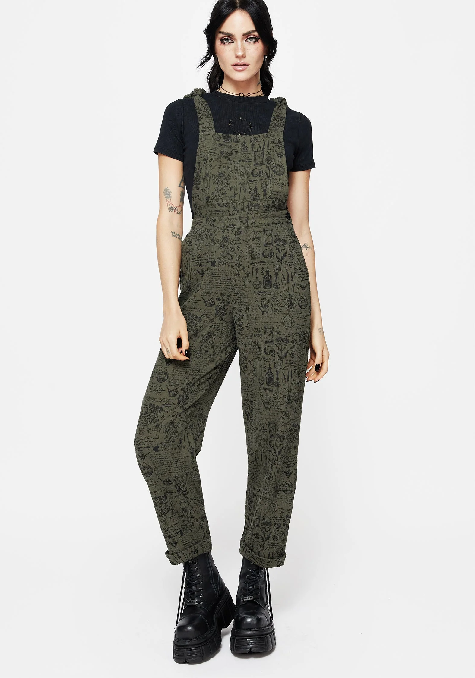Taddea Baumwolle Locker Krawatte Detail Overall