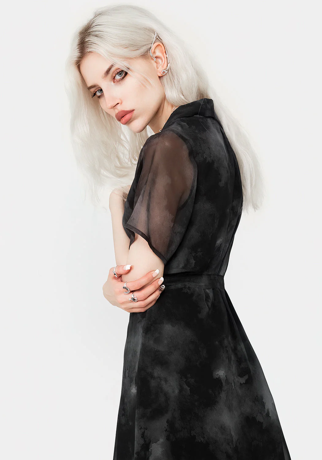 Tempest Midi Krawatte Taille Hemd Kleid - Image 3