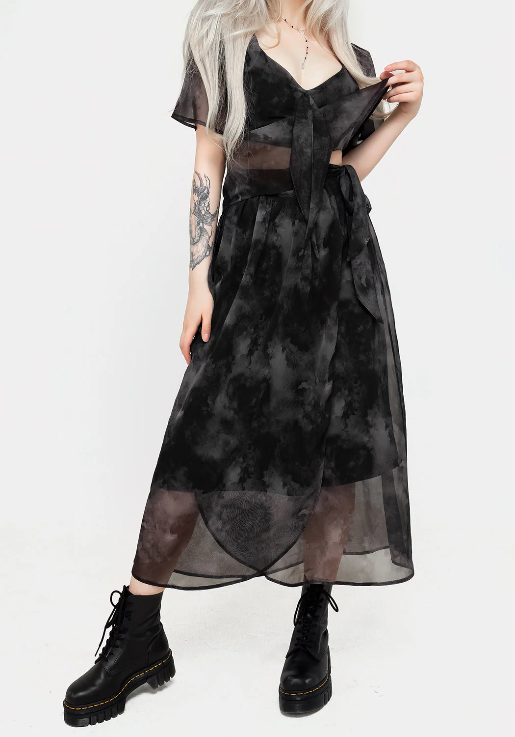 Tempest Krawatte Taille Midaxi-Kleid Rock - Image 14