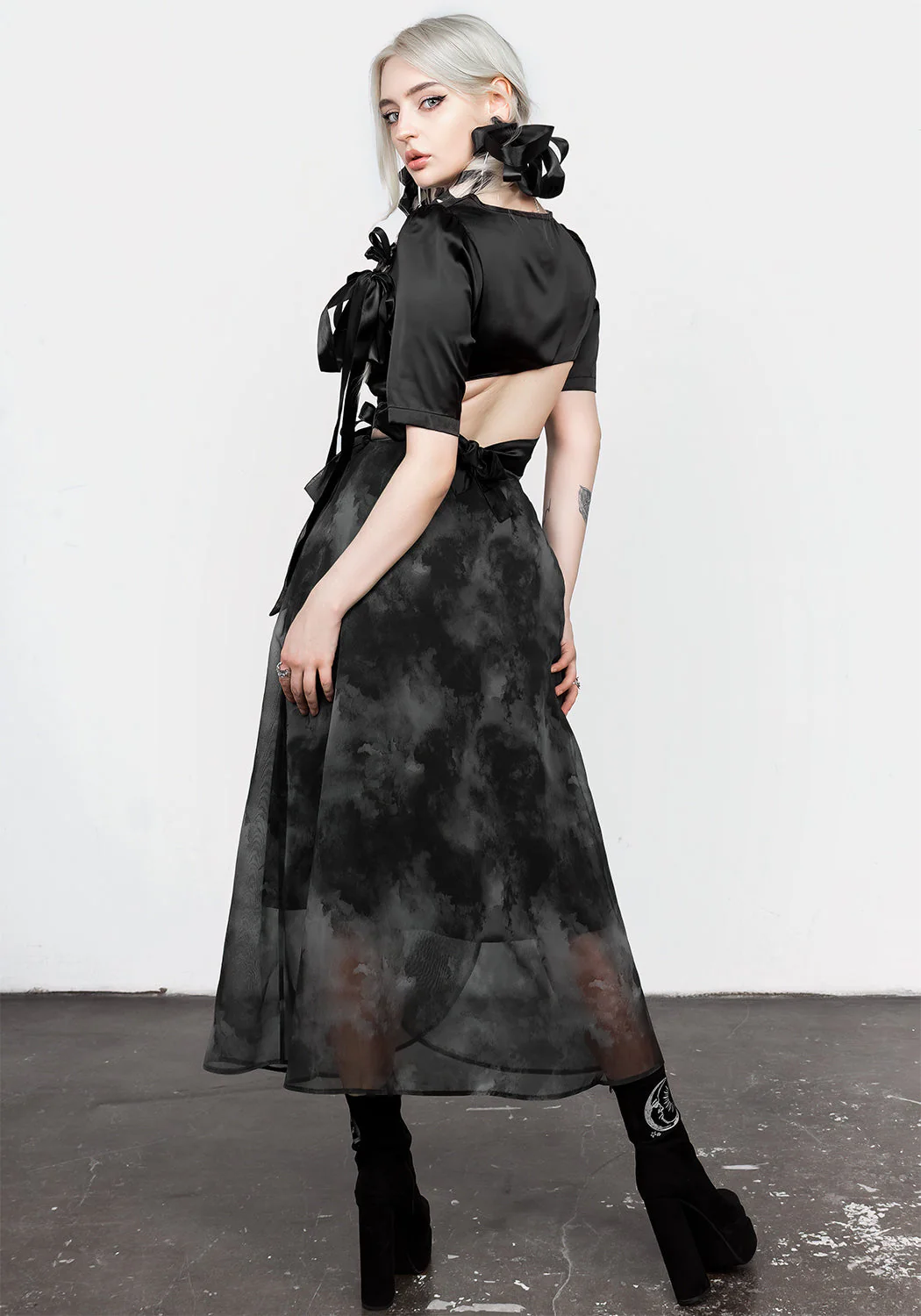 Tempest Krawatte Taille Midaxi-Kleid Rock - Image 3