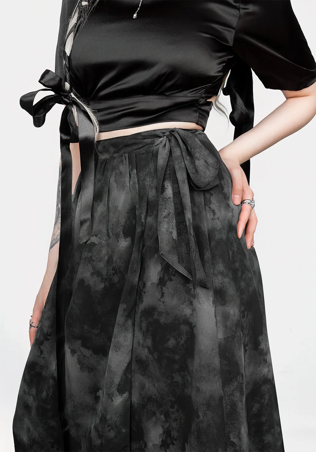 Tempest Krawatte Taille Midaxi-Kleid Rock - Image 5