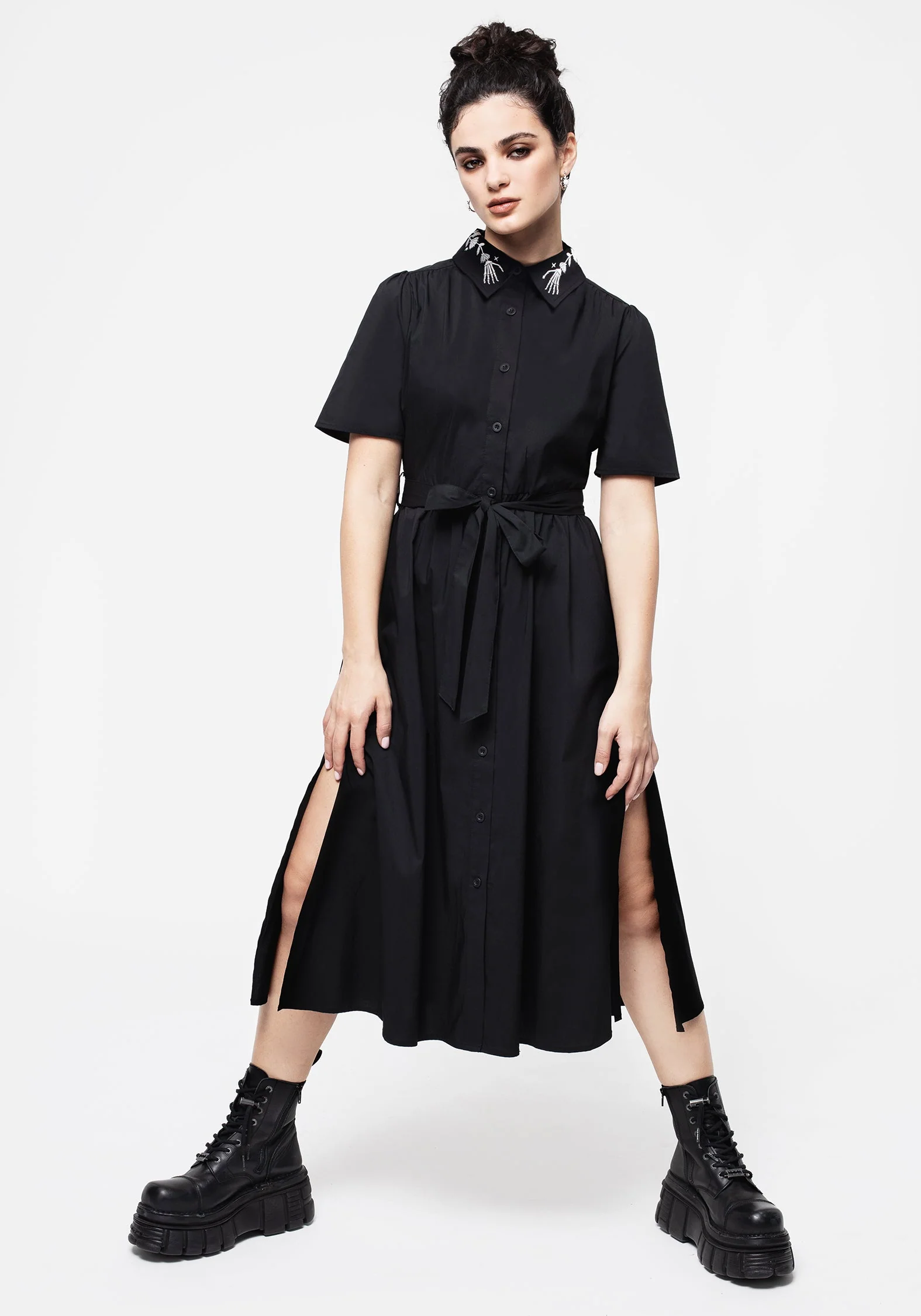 Tempora Bestickt Midi Hemd Kleid - Image 7
