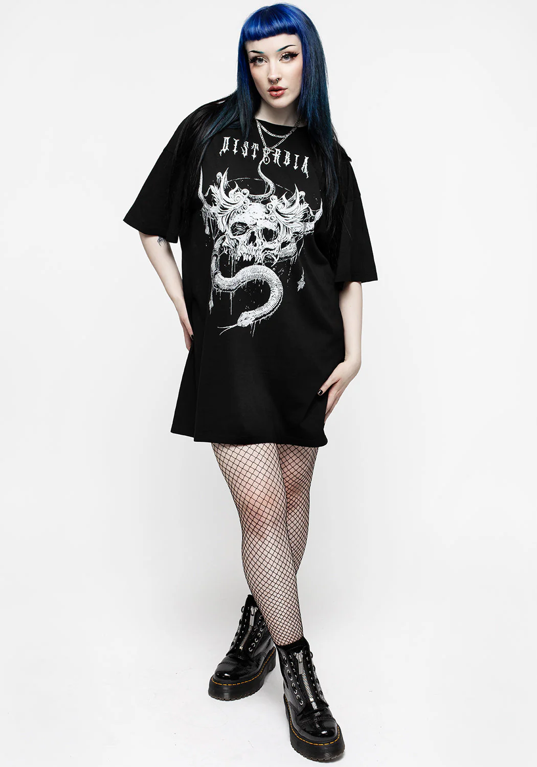 Temptation Schlangen Oversize T-Shirt Kleid - Image 5