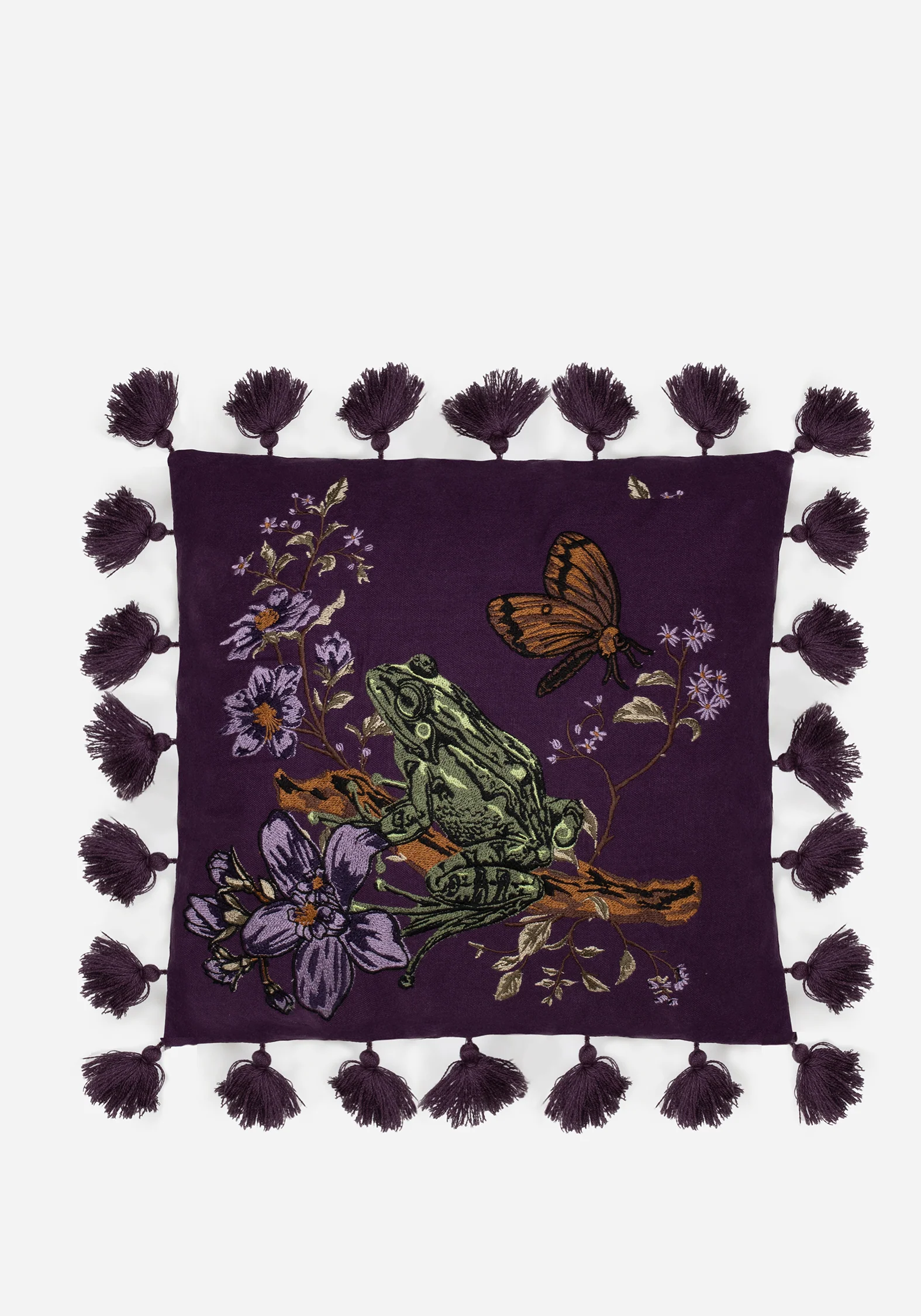 Toadstone Frosch Tassel Edge Square Kissen