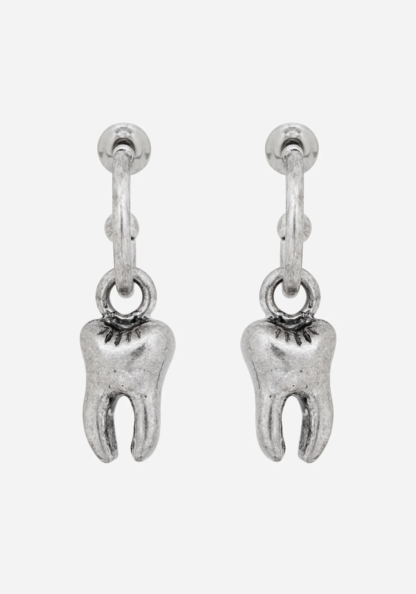 Tooth Anhänger Kreolen Ohrringe - Image 2