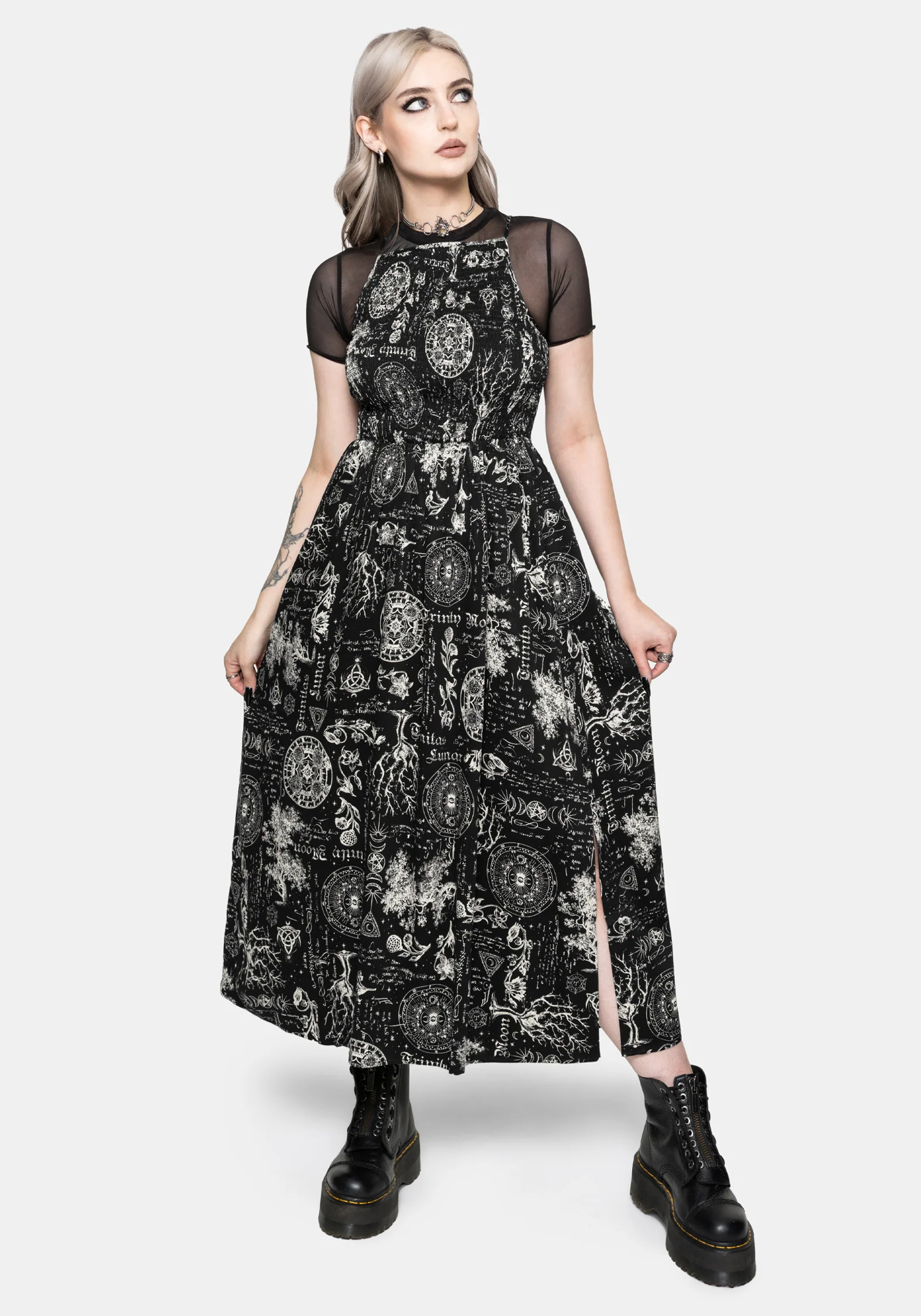 Trinity Mond Gerafft Rückenausschnitt Midi Kleid - Image 6