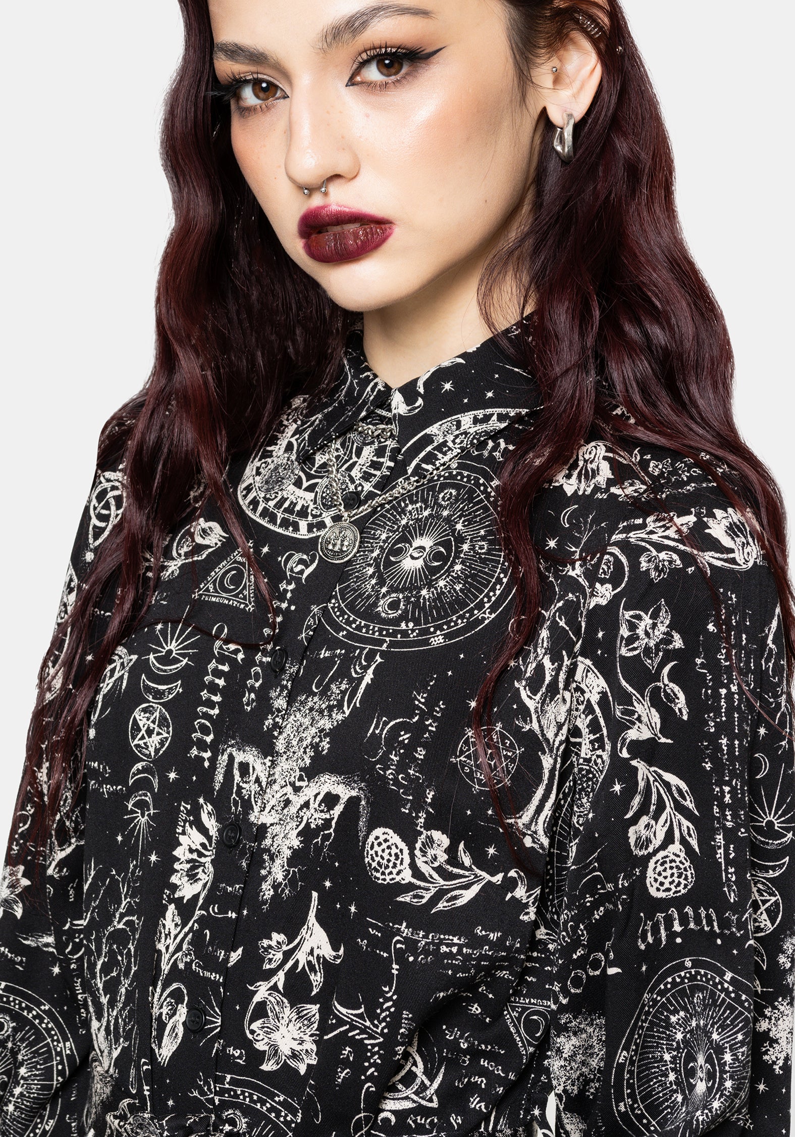 Trinity Mond Gestuft Knopf Hoch Mini Hemd Kleid - Image 2