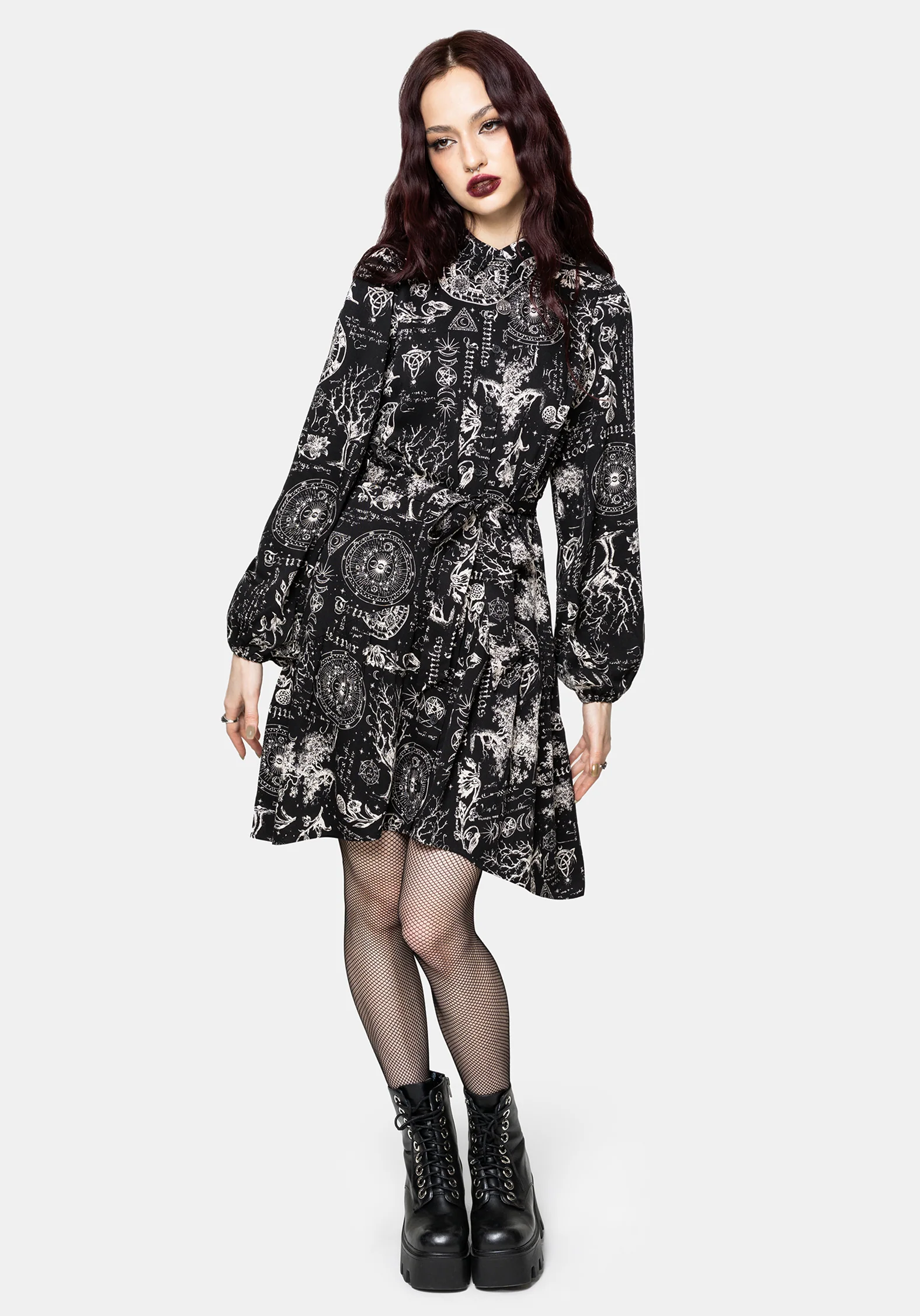 Trinity Mond Gestuft Knopf Hoch Mini Hemd Kleid - Image 5
