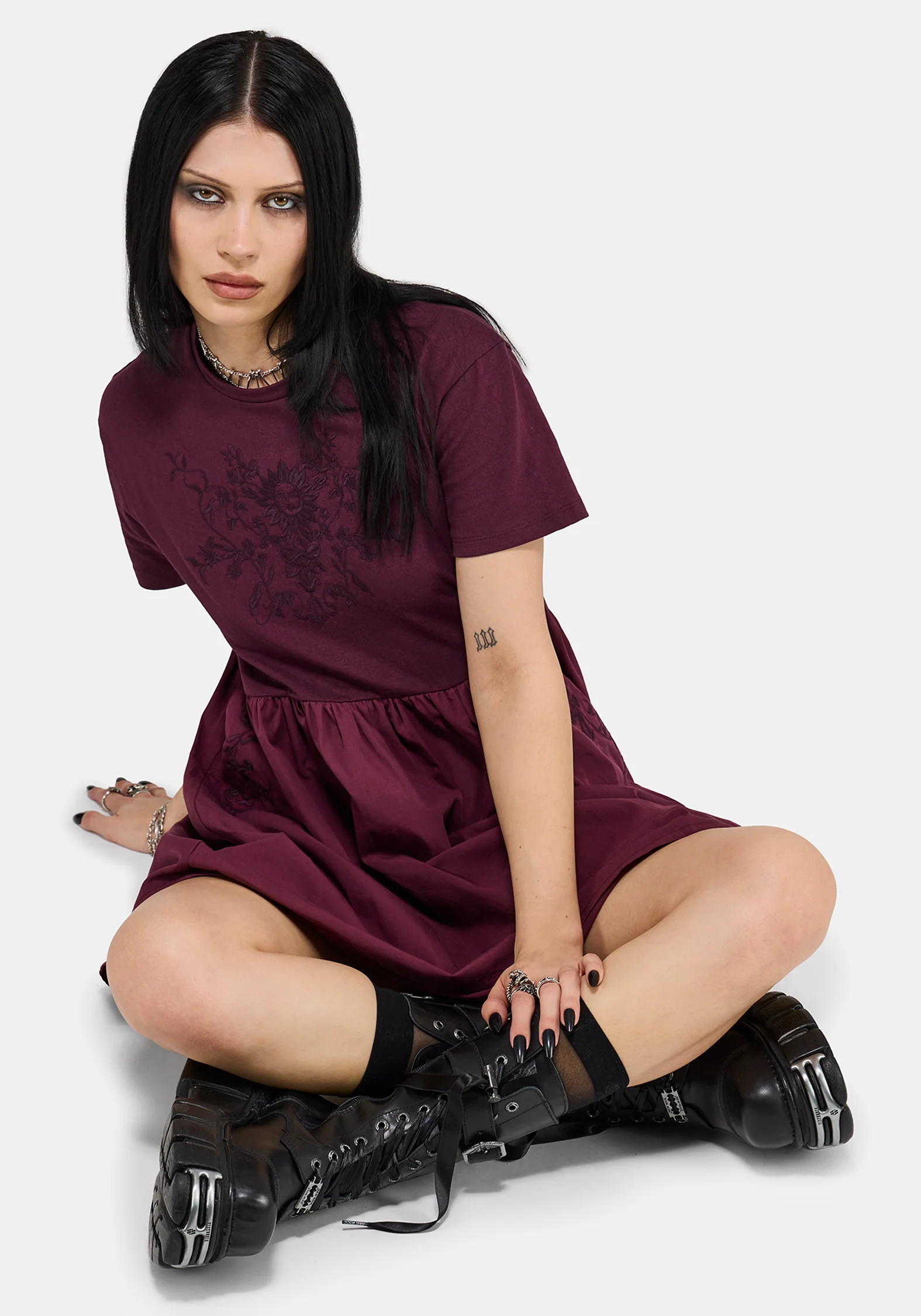 Trixie Bestickt Skater Kleid - Image 5