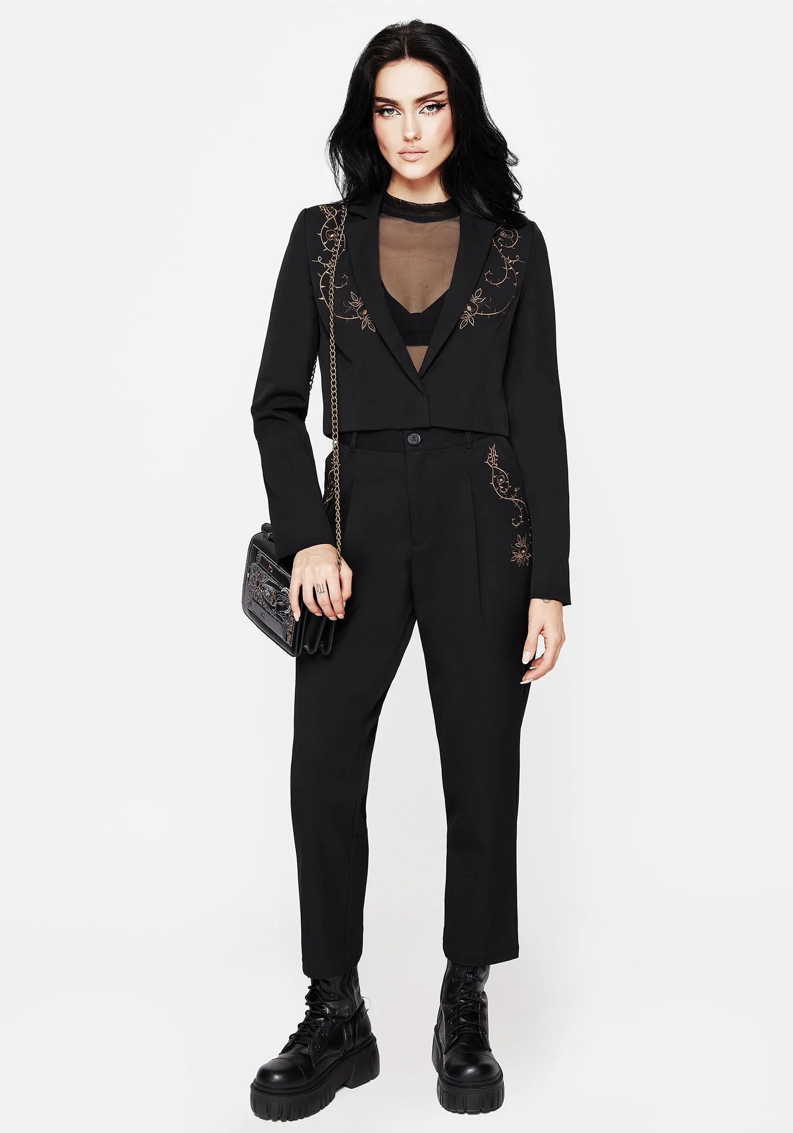 Vanitas Dorn Bestickt Kurz Blazer - Image 4