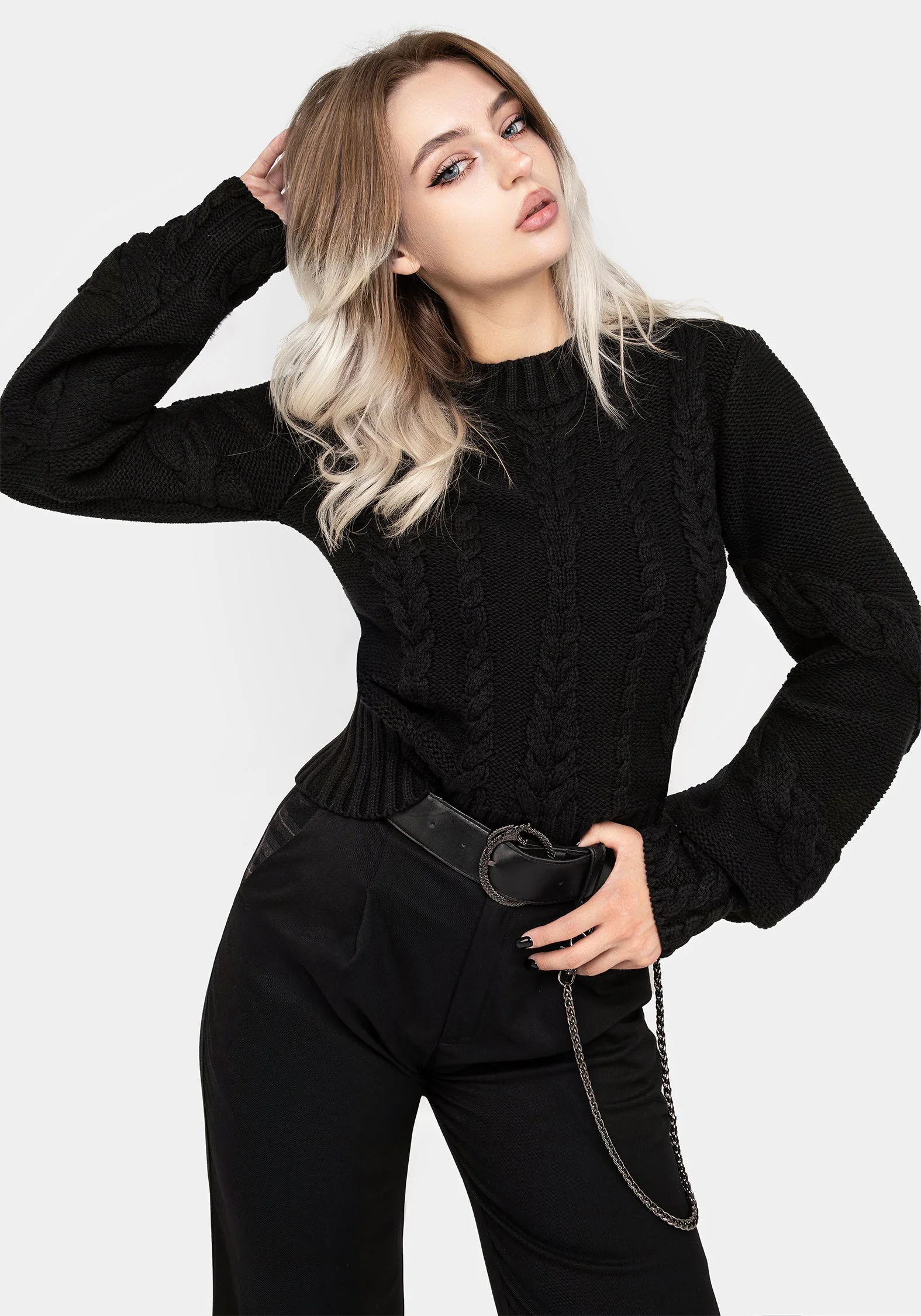 Virda Zopf Gestrickt Twist Pullover - Image 7