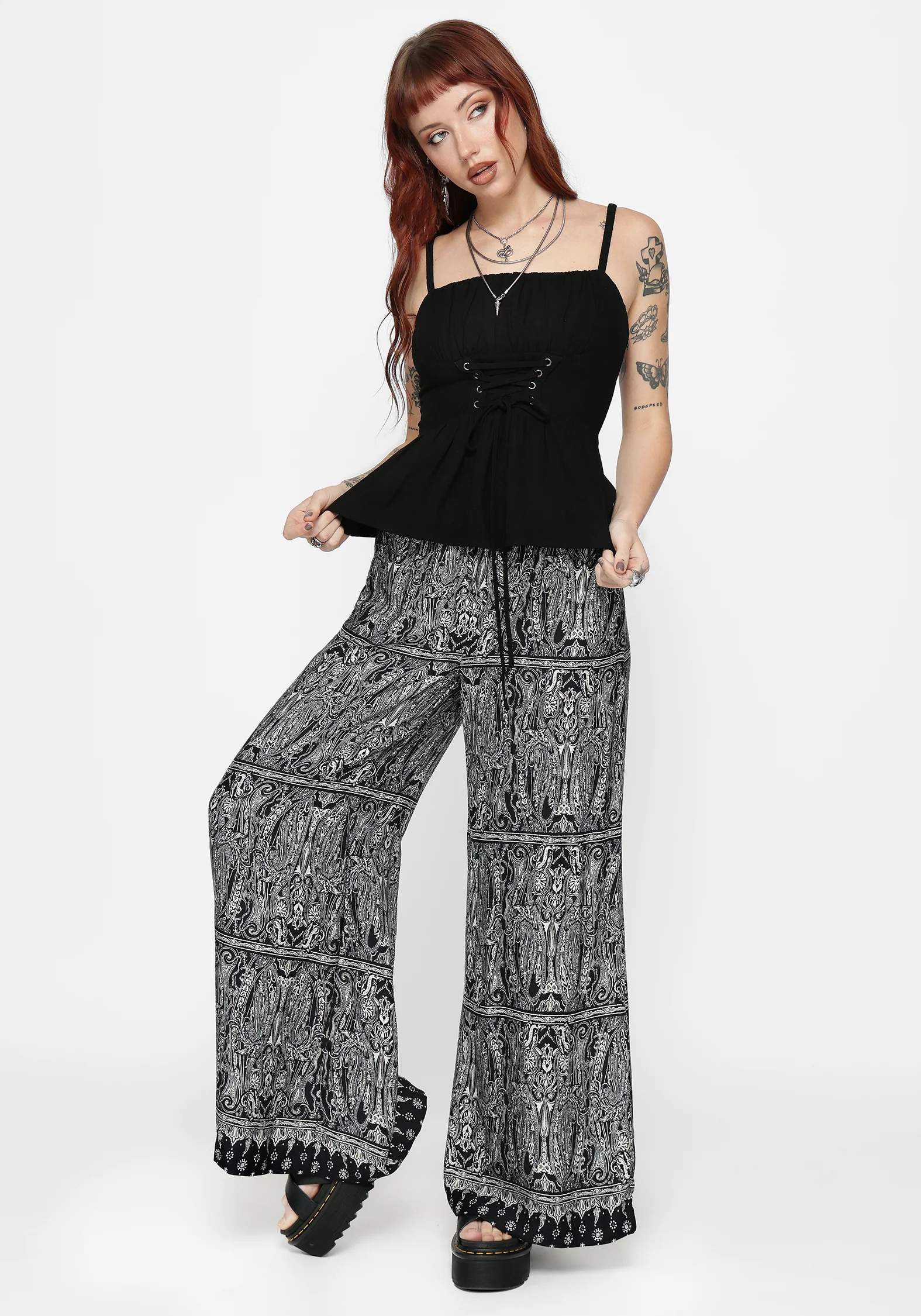 Zelira Paisley Print Palazzo Pant - Image 4